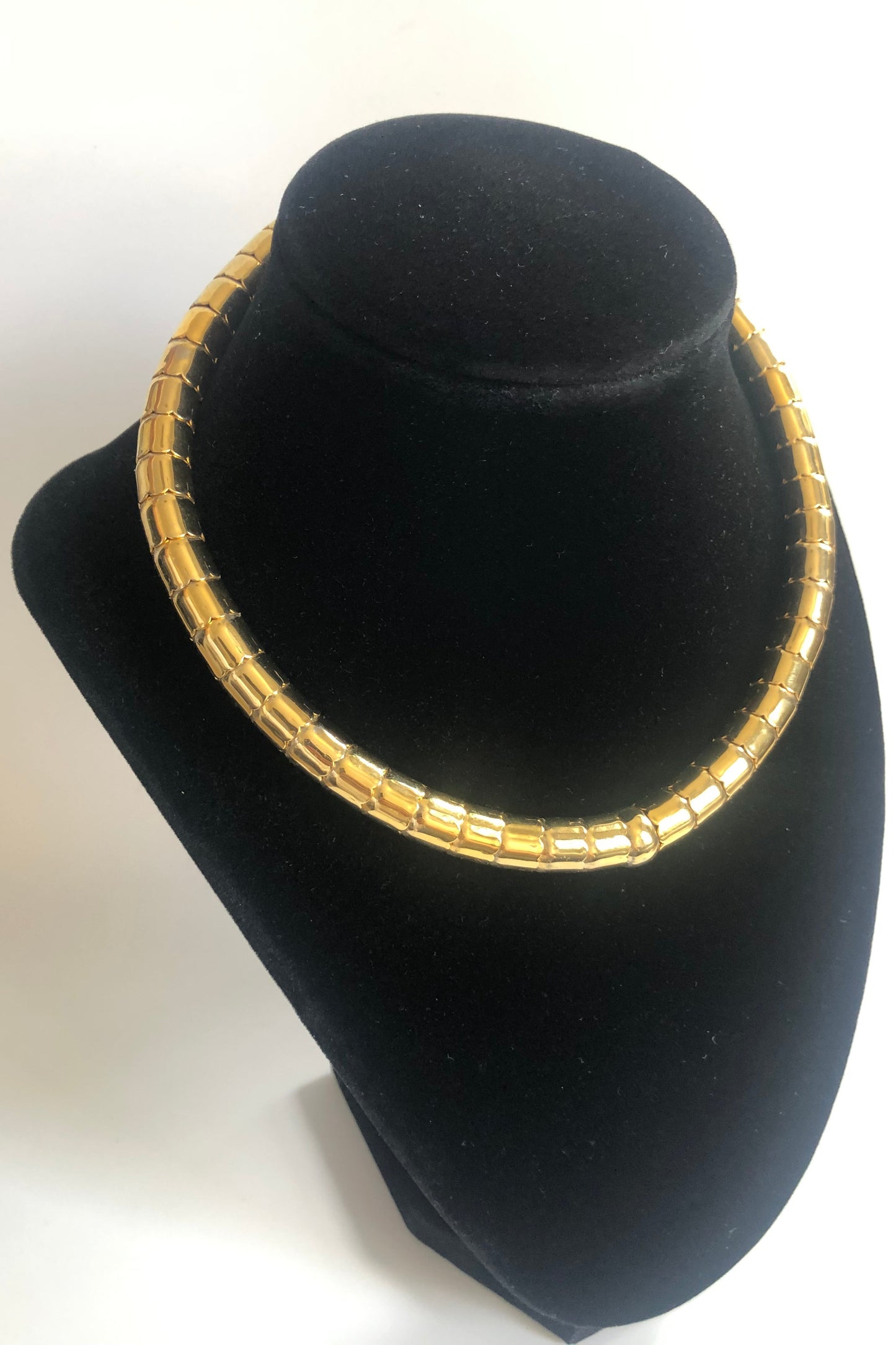 Vintage snake necklace gold plated