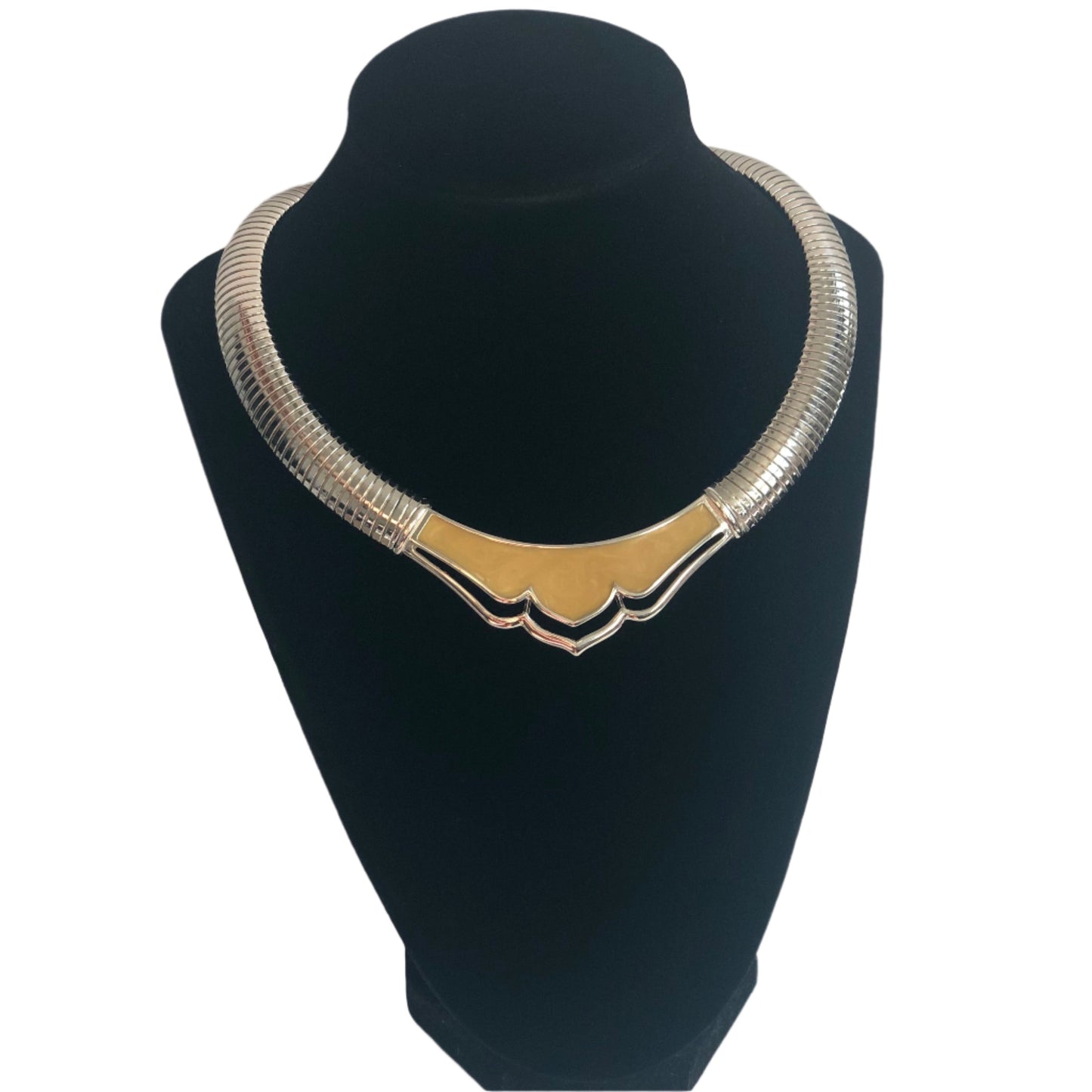 Vintage Monet necklace omega enamel part 80s