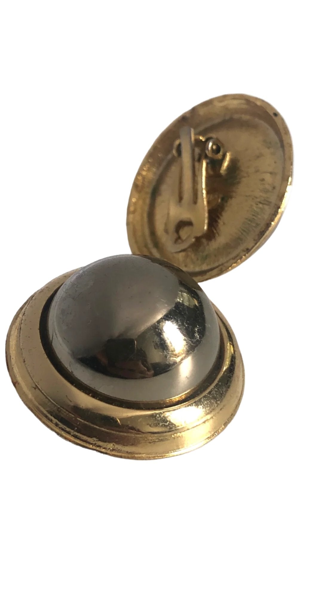 Vintage LANVIN Paris earrings buttons