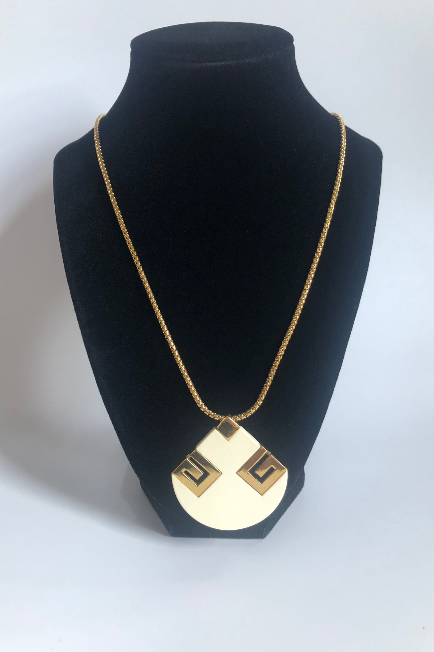 Vintage GIVENCHY necklace pendant logo 1978