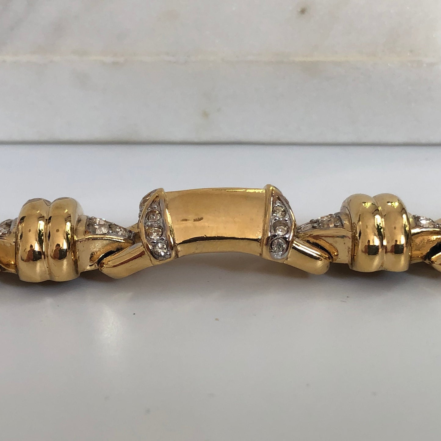Vintage Nina Ricci bracelet gold plated chunky links