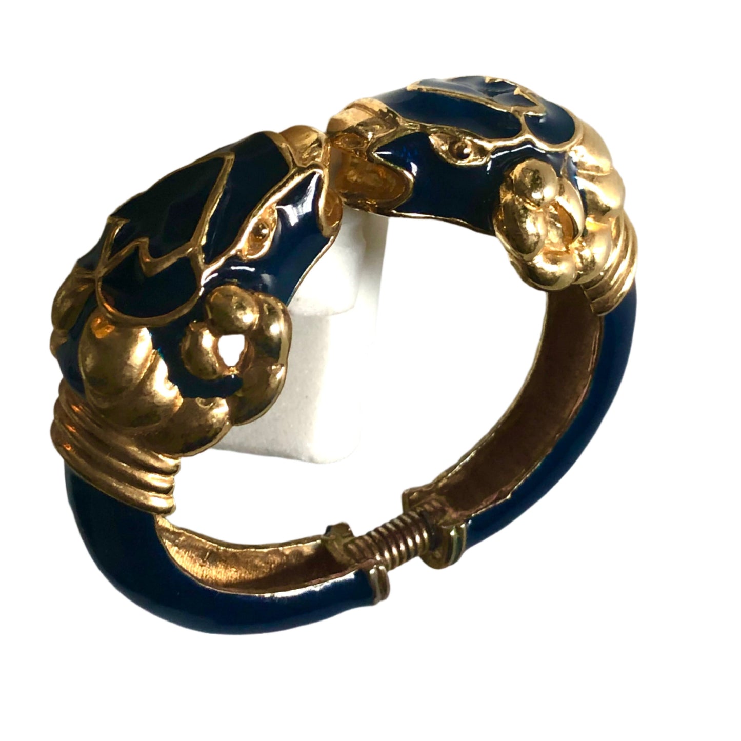 Vintage Donald Stannard bracelet double heads ram enamel