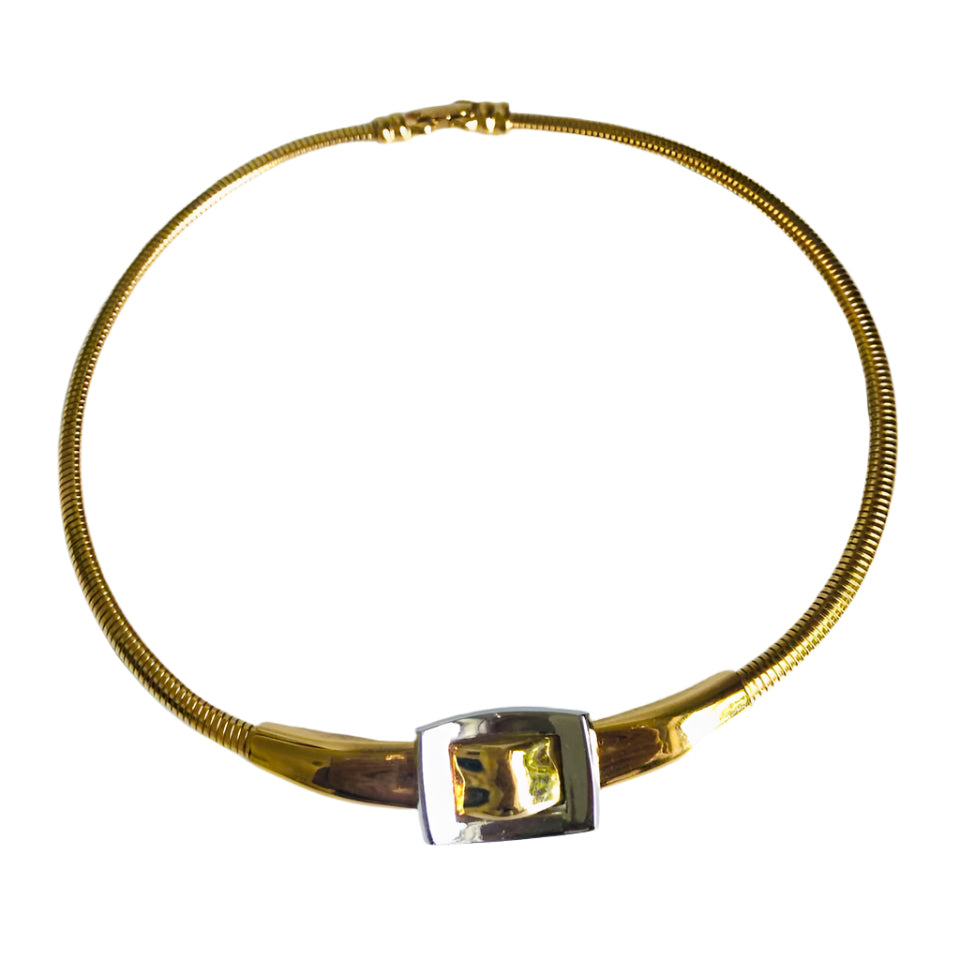 Vintage GIVENCHY necklace omega buckle pendant
