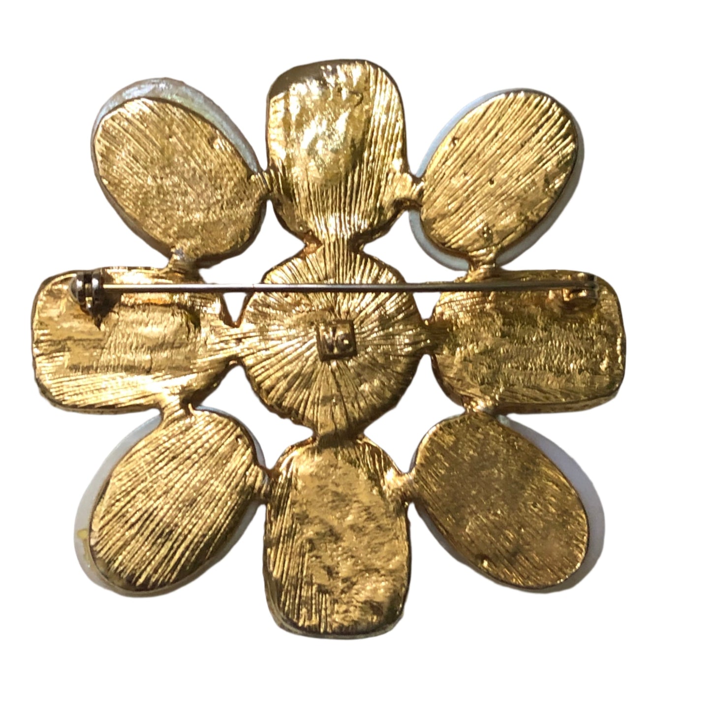 Vintage Les Bernard for Vogue brooch large gripoix pearl
