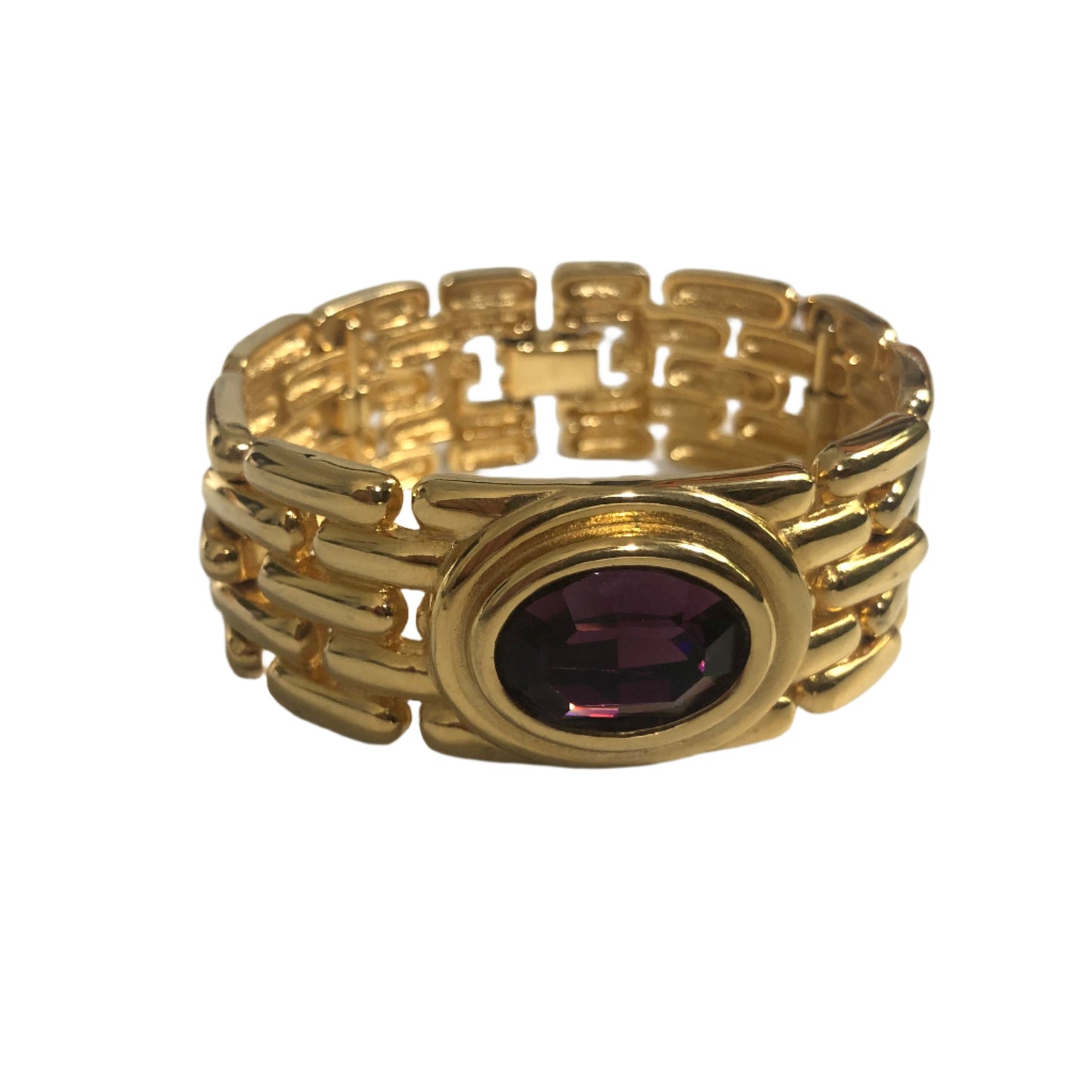Vintage GIVENCHY bracelet purple rhinestone