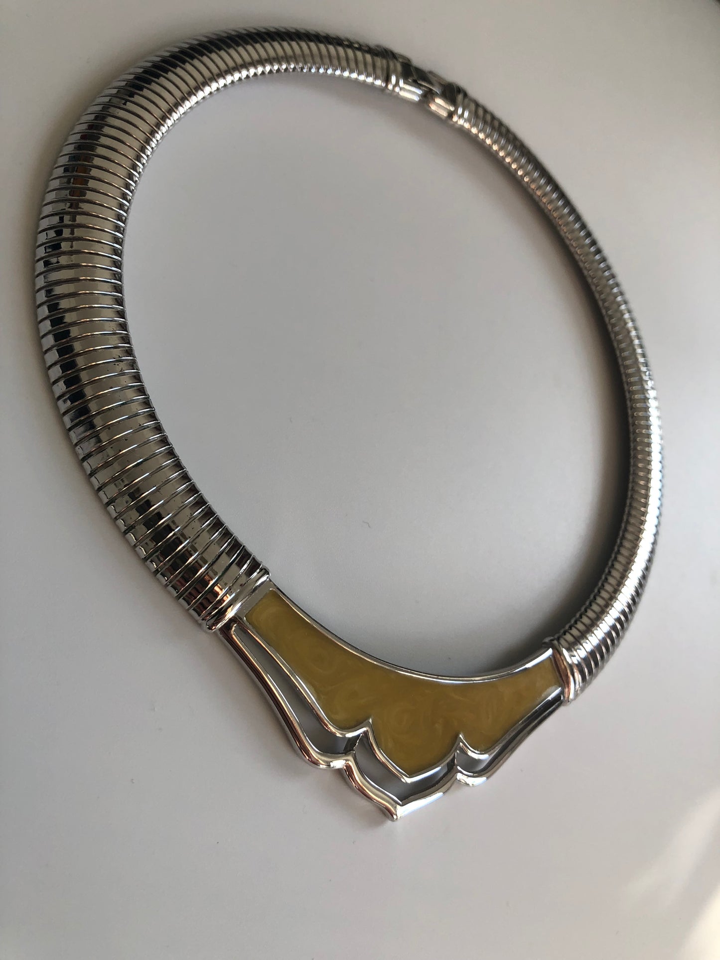 Vintage Monet necklace omega enamel part 80s