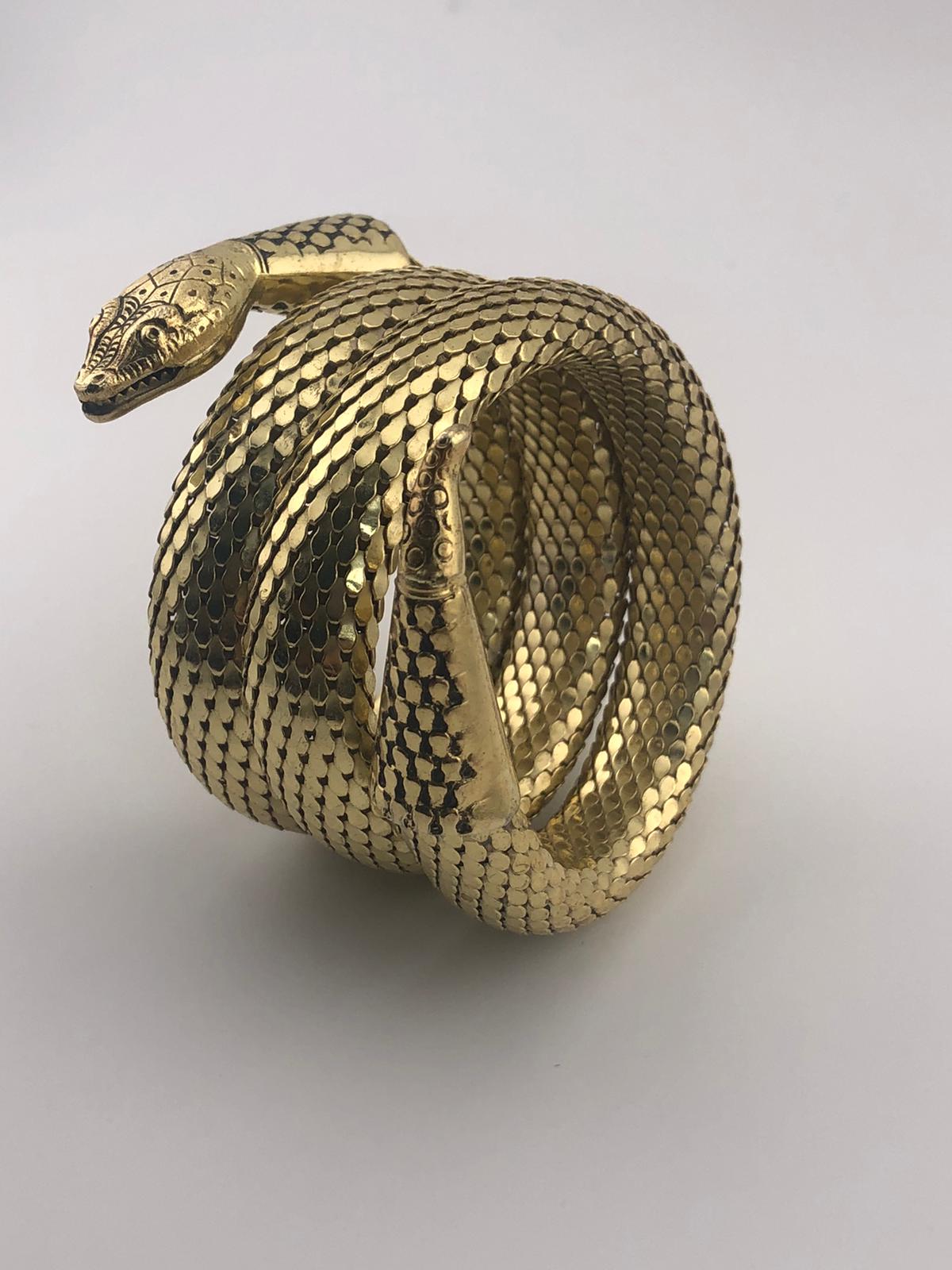 Vintage Whiting&Davis Co. Wrap Snake Bracelet