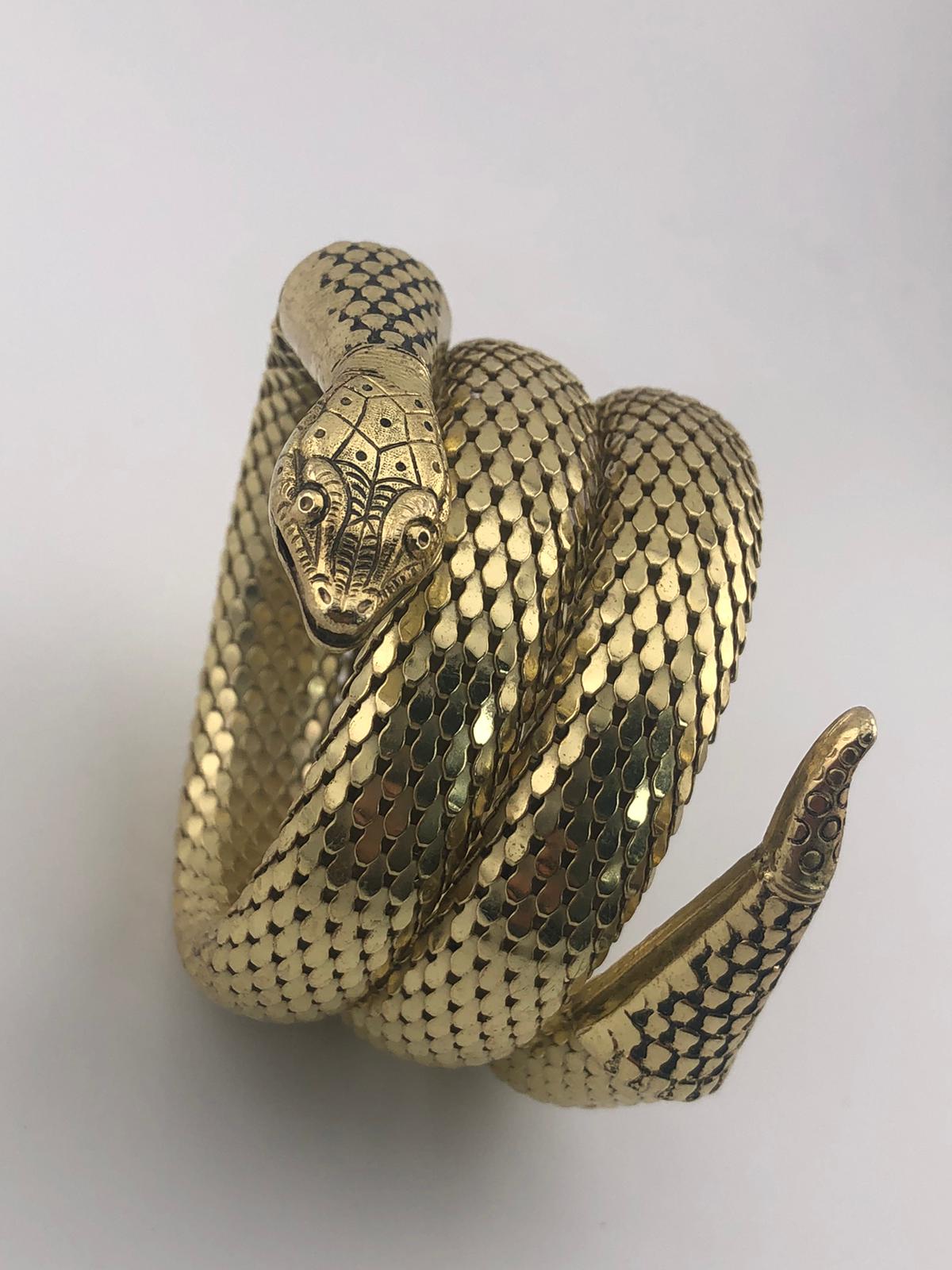 Vintage Whiting&Davis Co. Wrap Snake Bracelet