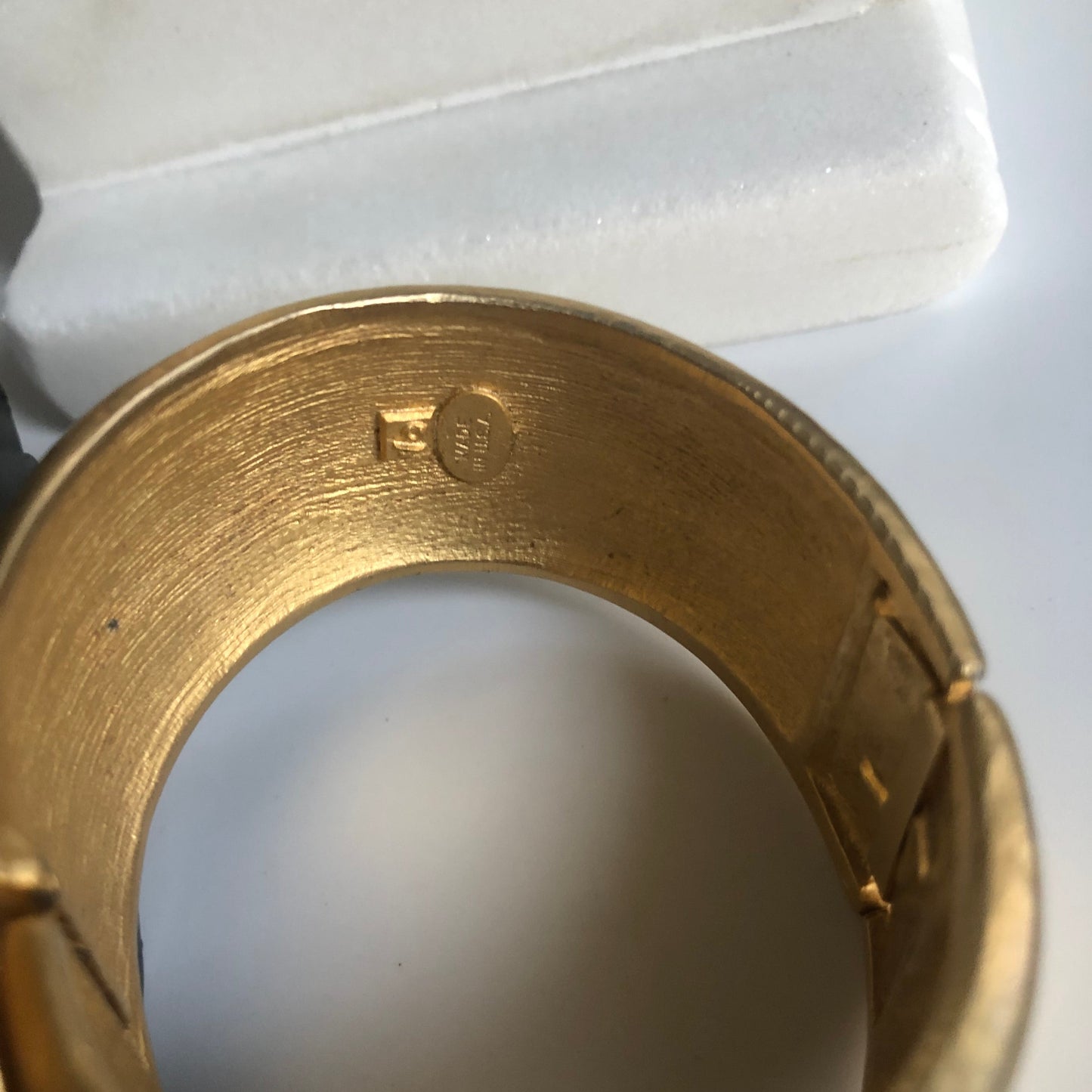 Vintage Les Bernard for Vogue bracelet matte gold tone