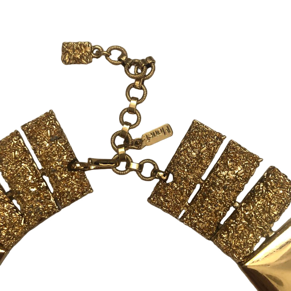Monet geometric links necklace pas D’or collection 1972