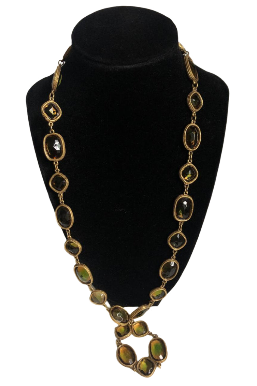 Accessocraft necklace cut crystal open back