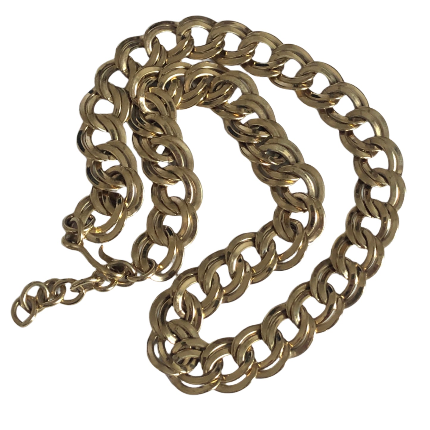 Vintage Monet necklace double chain gold tone