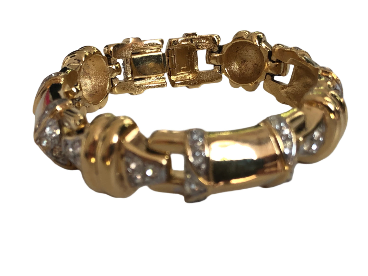 Vintage Nina Ricci bracelet gold plated chunky links