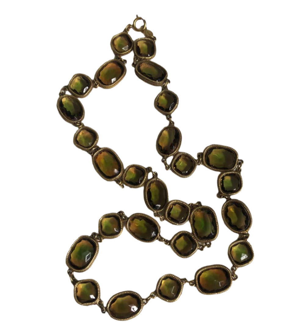 Accessocraft necklace cut crystal open back