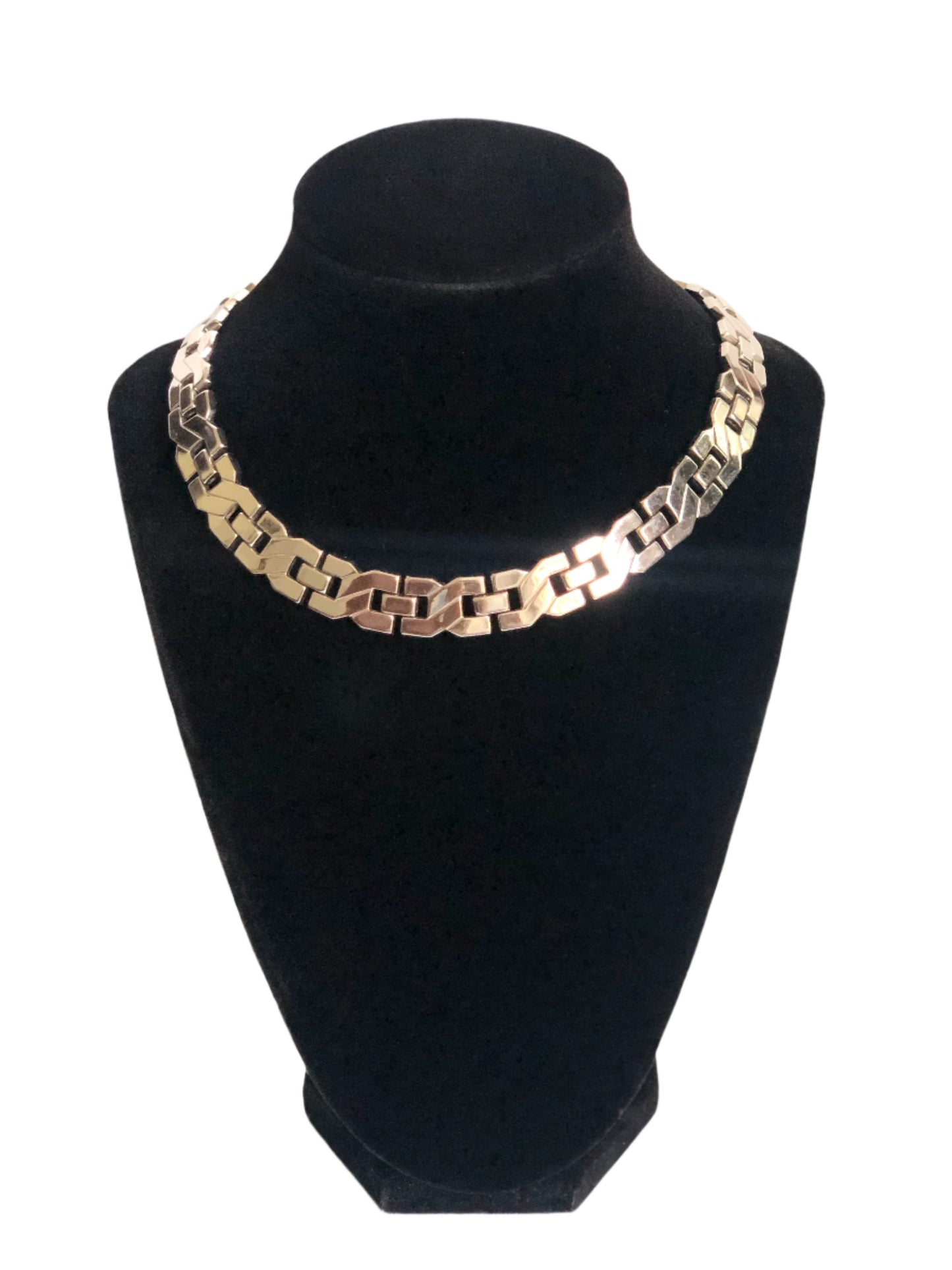 Vintage MONET necklace silver tone greek ornament
