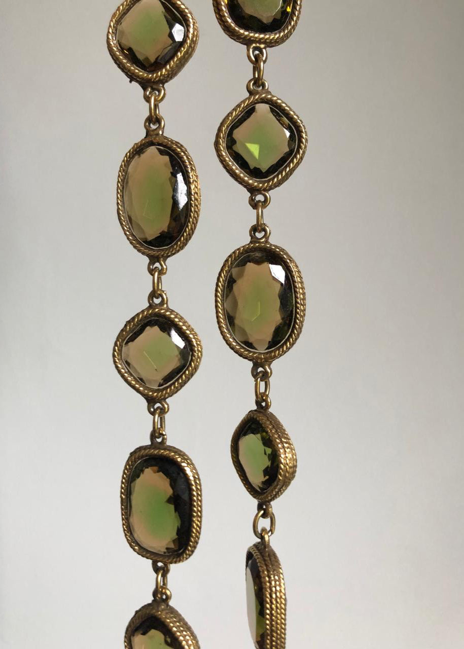 Accessocraft necklace cut crystal open back