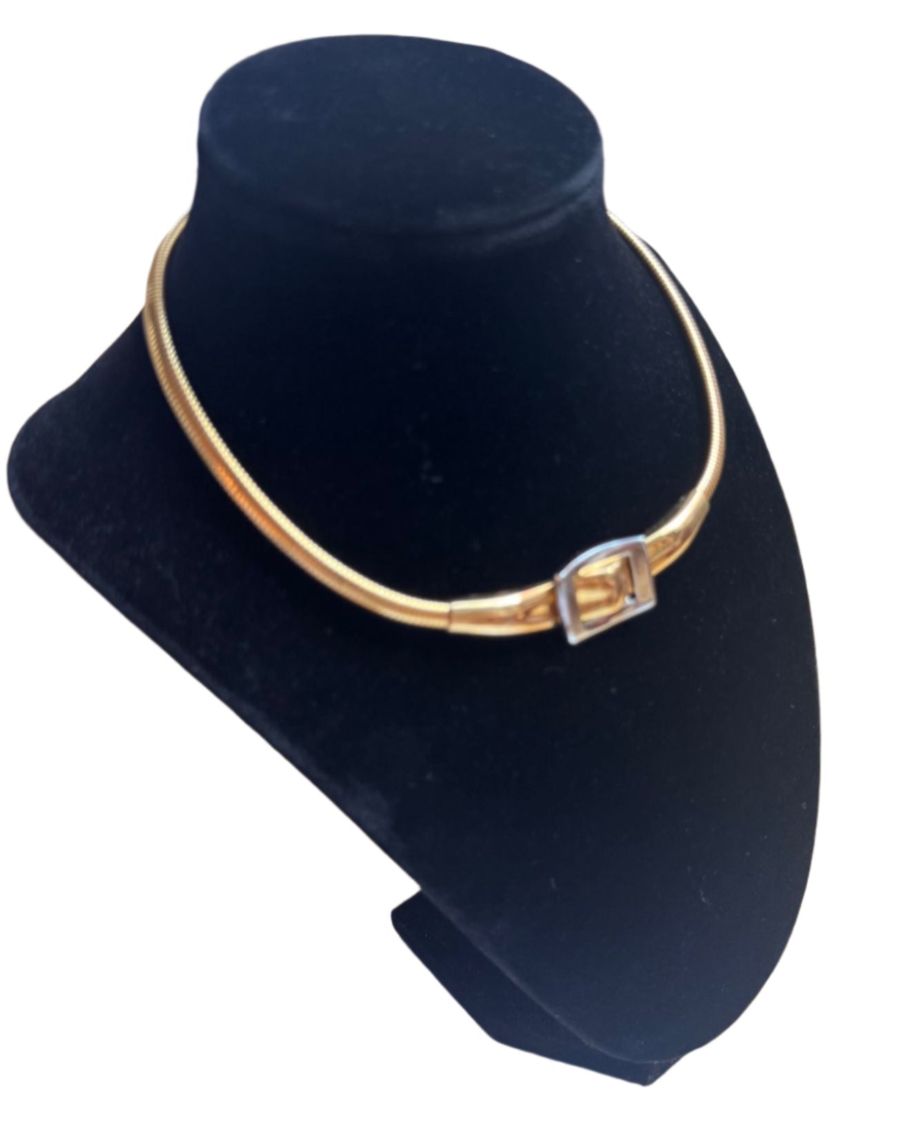 Vintage GIVENCHY necklace omega buckle pendant