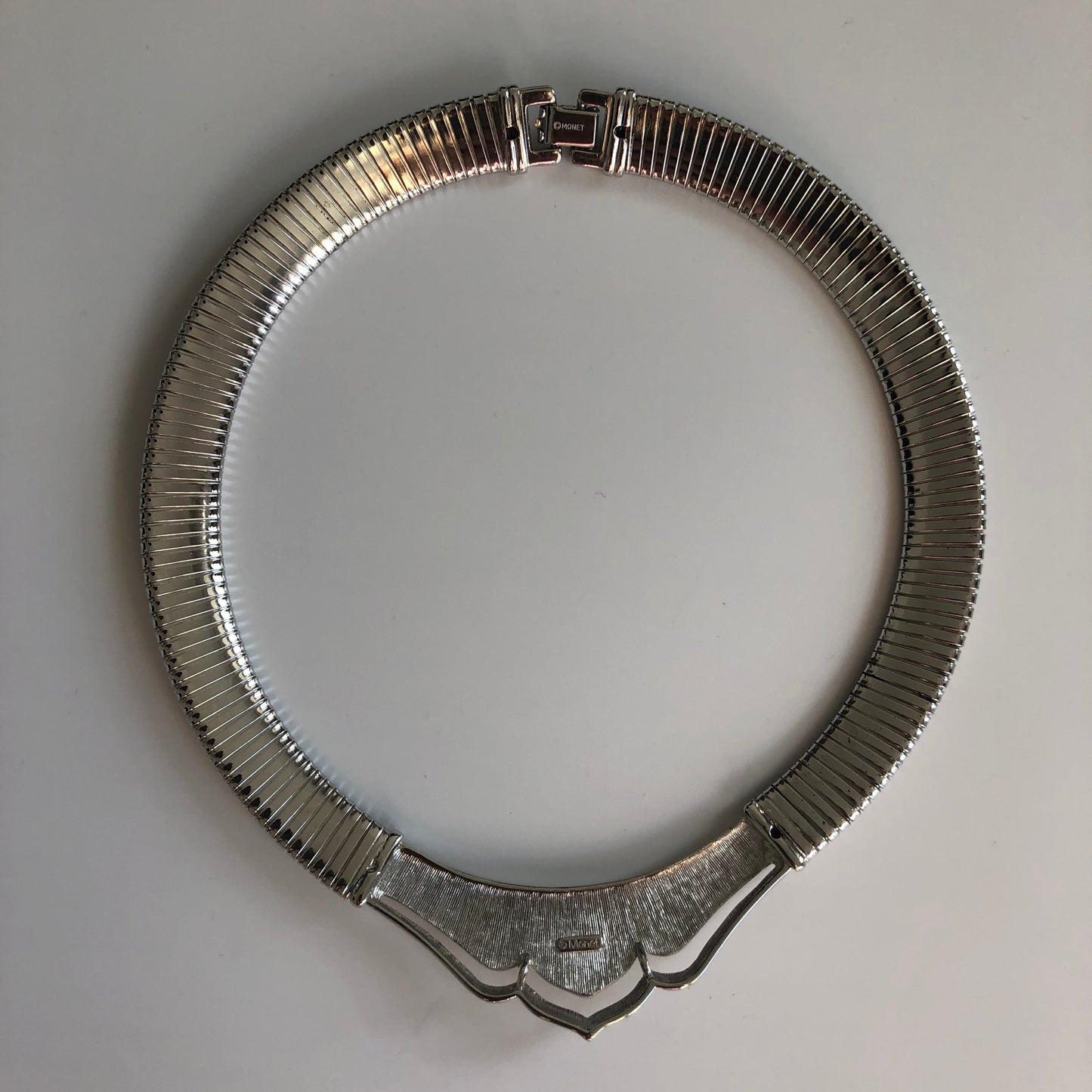Vintage Monet necklace omega enamel part 80s