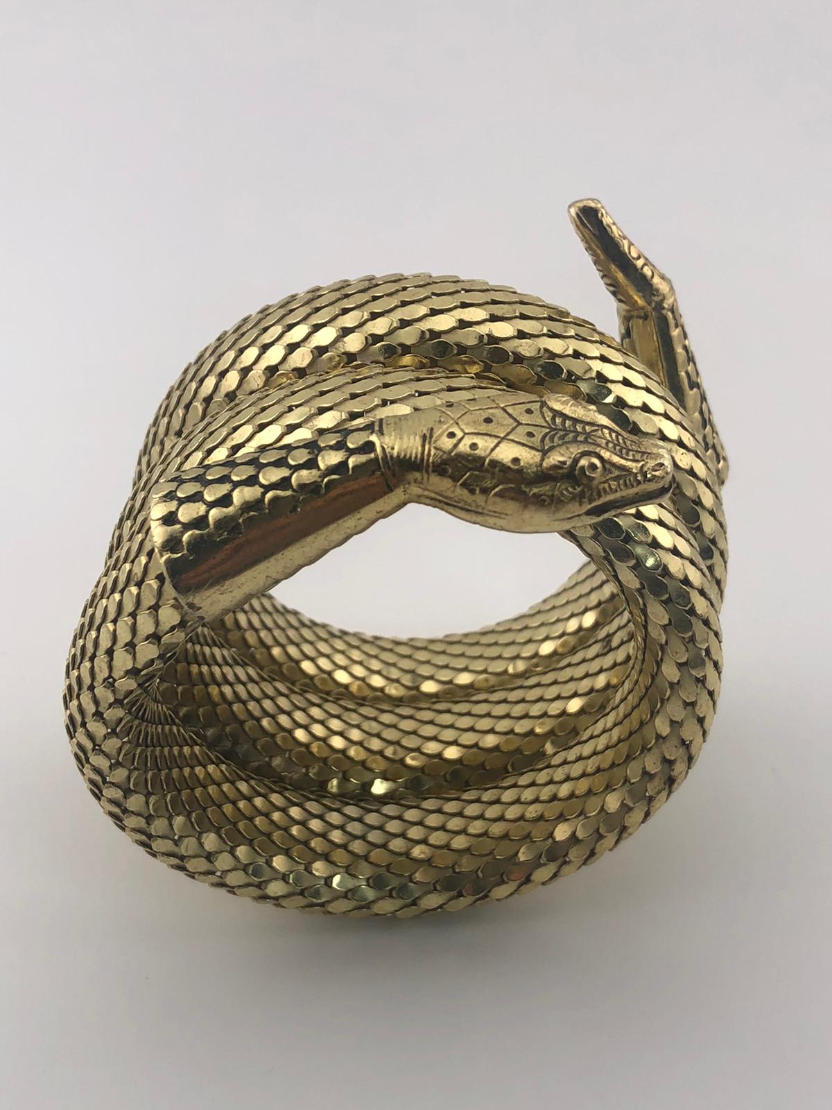 Vintage Whiting&Davis Co. Wrap Snake Bracelet