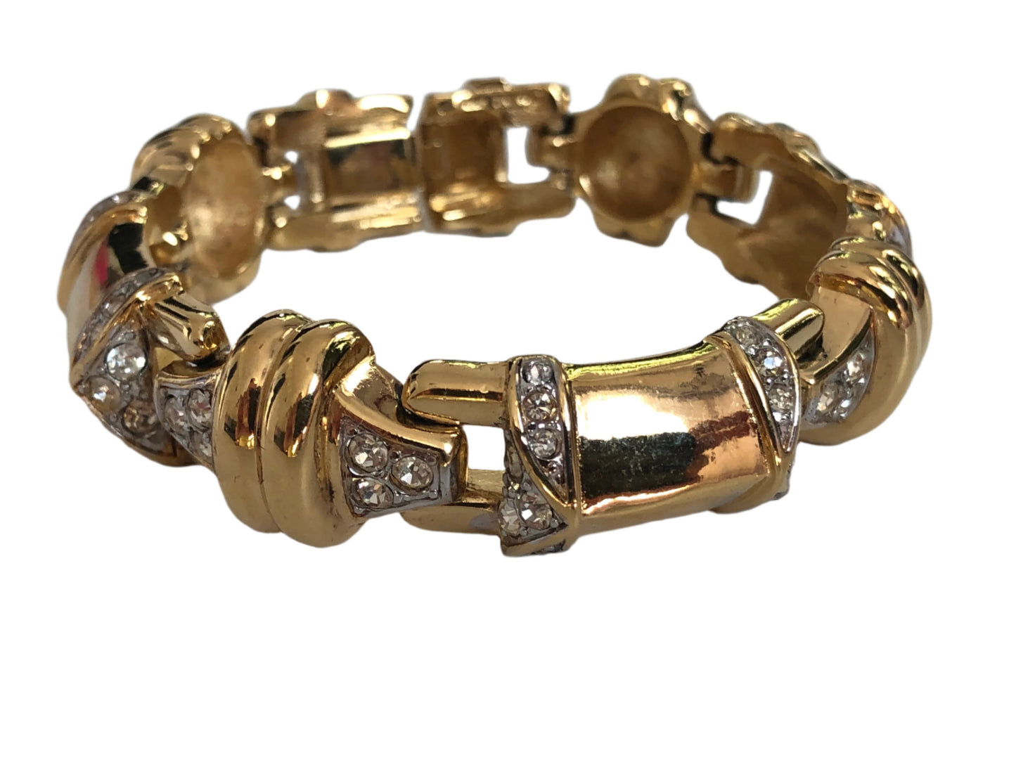 Vintage Nina Ricci bracelet gold plated chunky links
