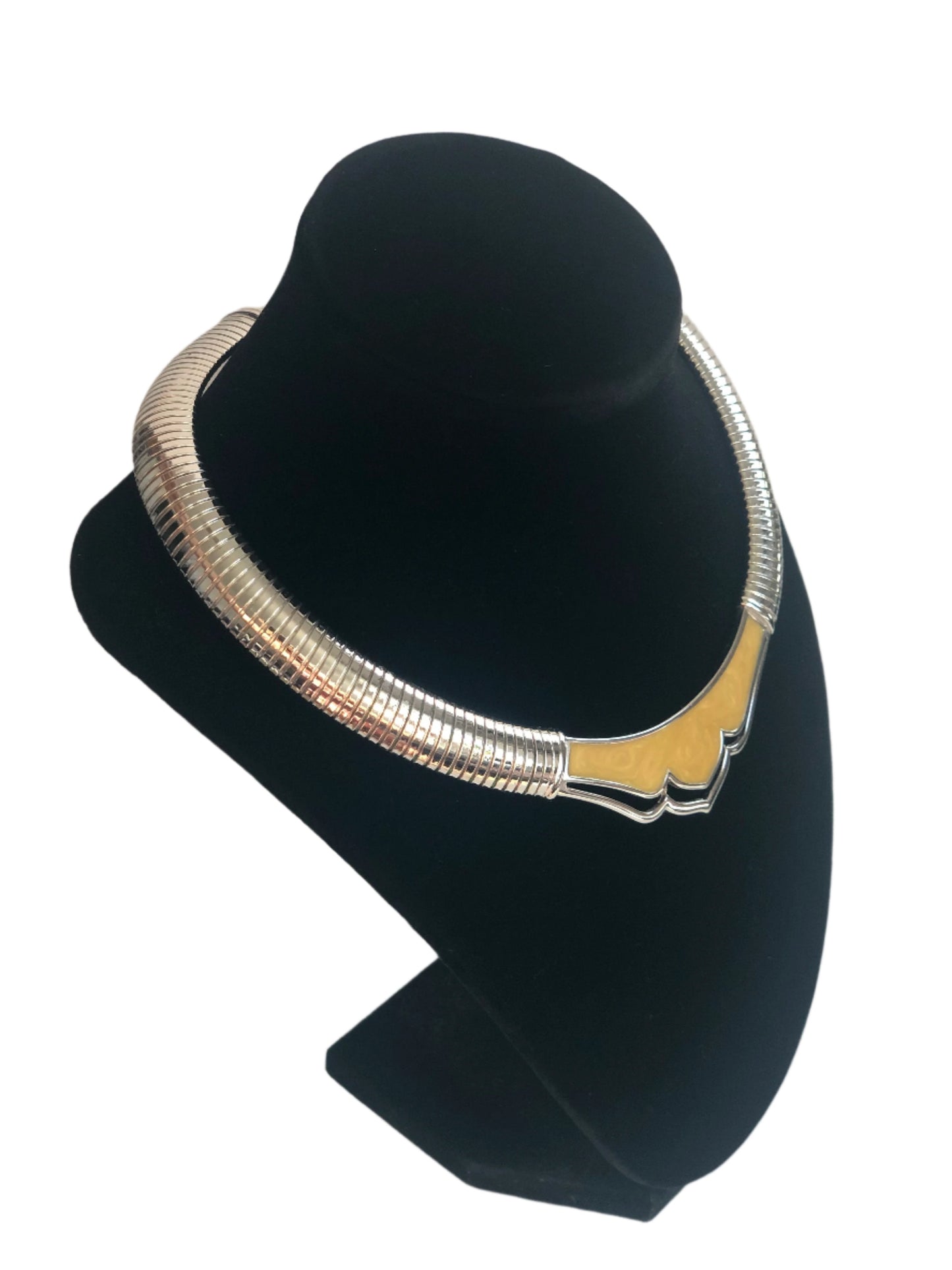Vintage Monet necklace omega enamel part 80s