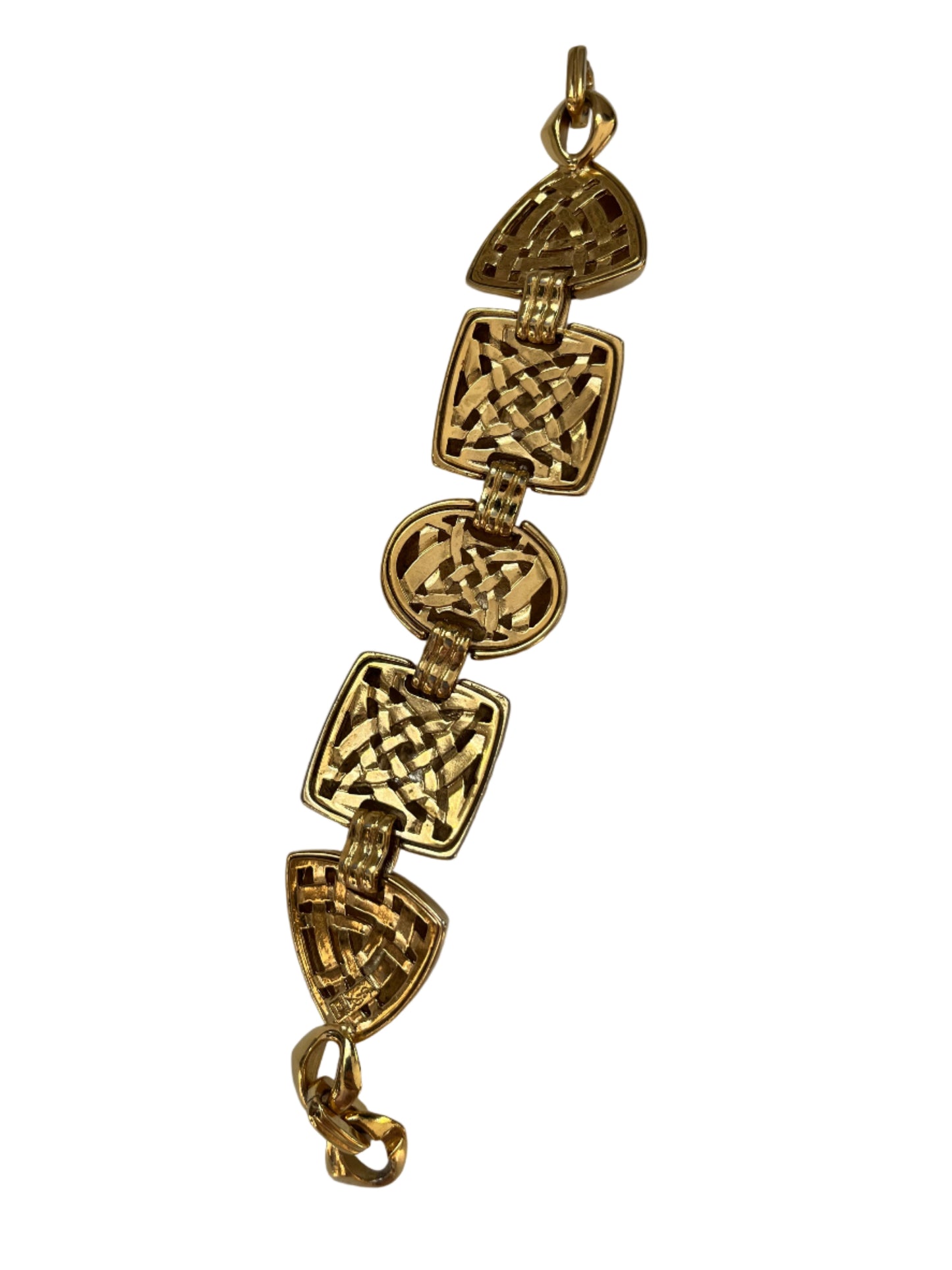 Vintage YSL bracelet chunky domed links gold plated
