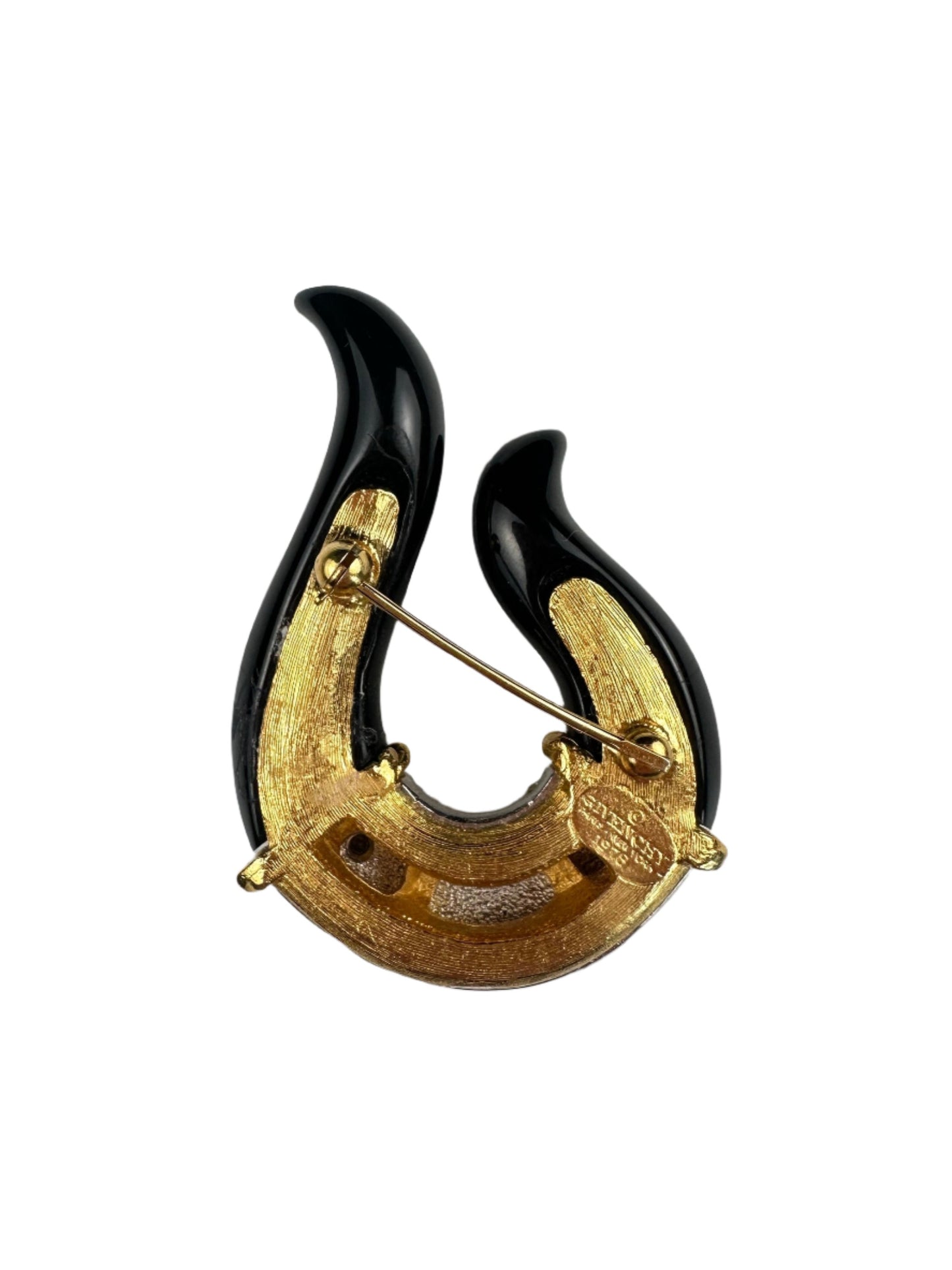 Vintage GIVENCHY brooch black lucite