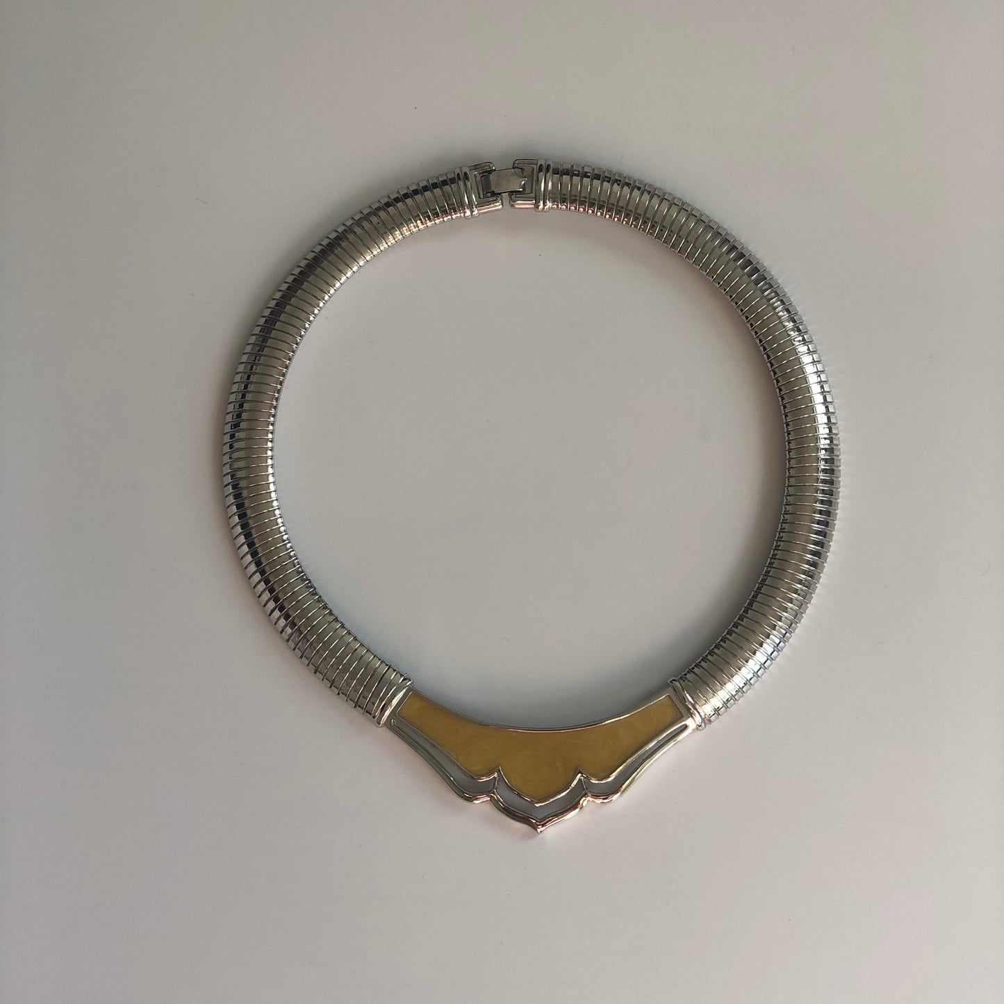 Vintage Monet necklace omega enamel part 80s