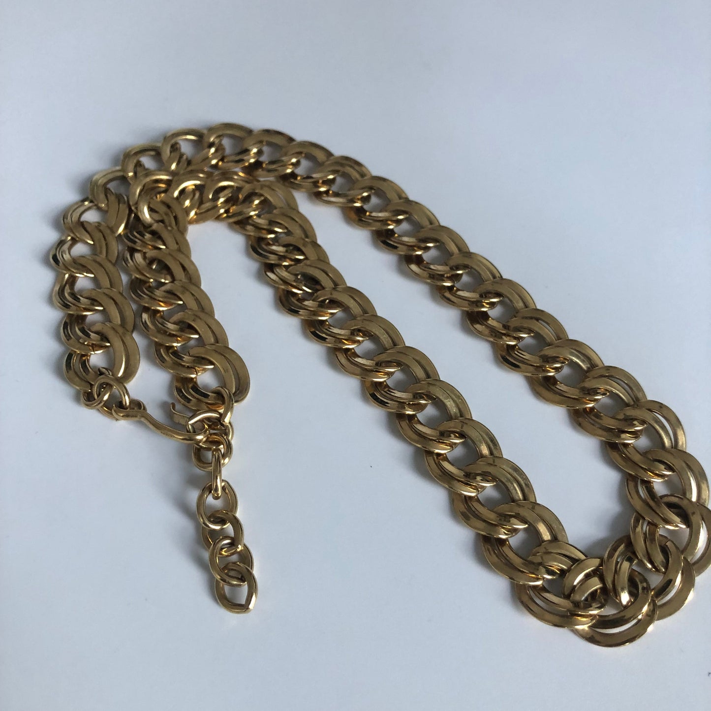 Vintage Monet necklace double chain gold tone