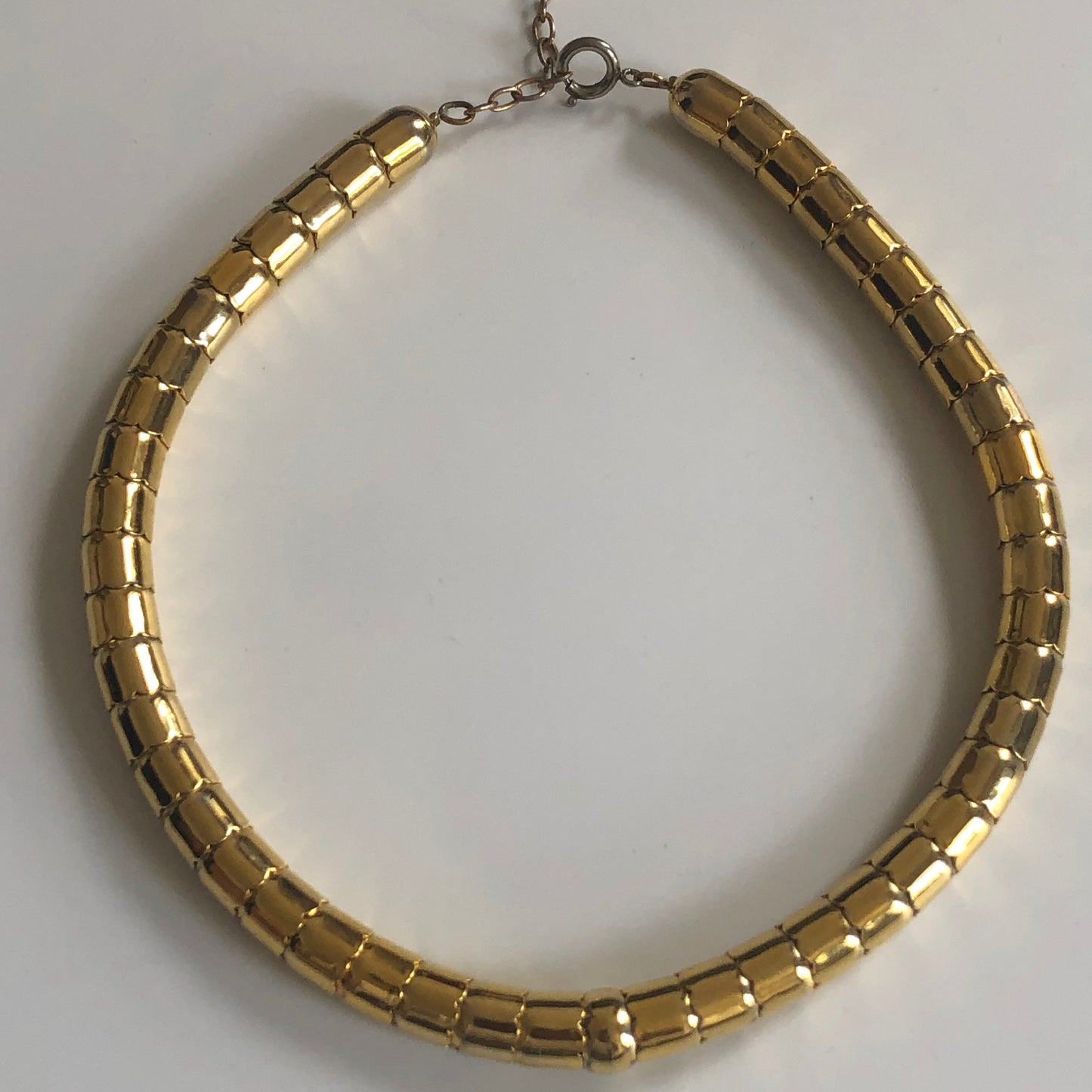 Vintage snake necklace gold plated