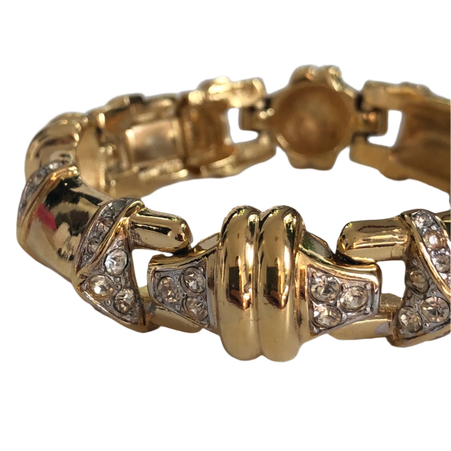 Vintage Nina Ricci bracelet gold plated chunky links