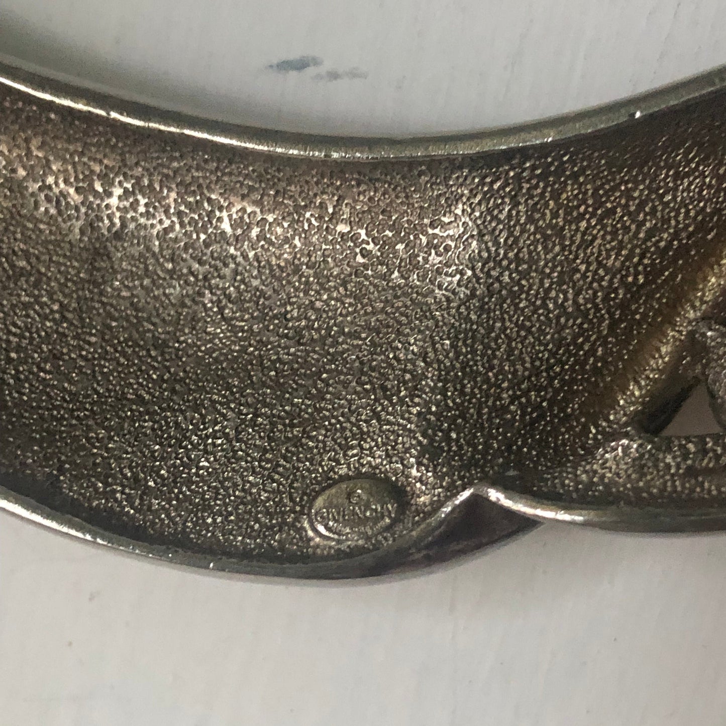 Vintage GIVENCHY necklace collar silver tone rhinestones