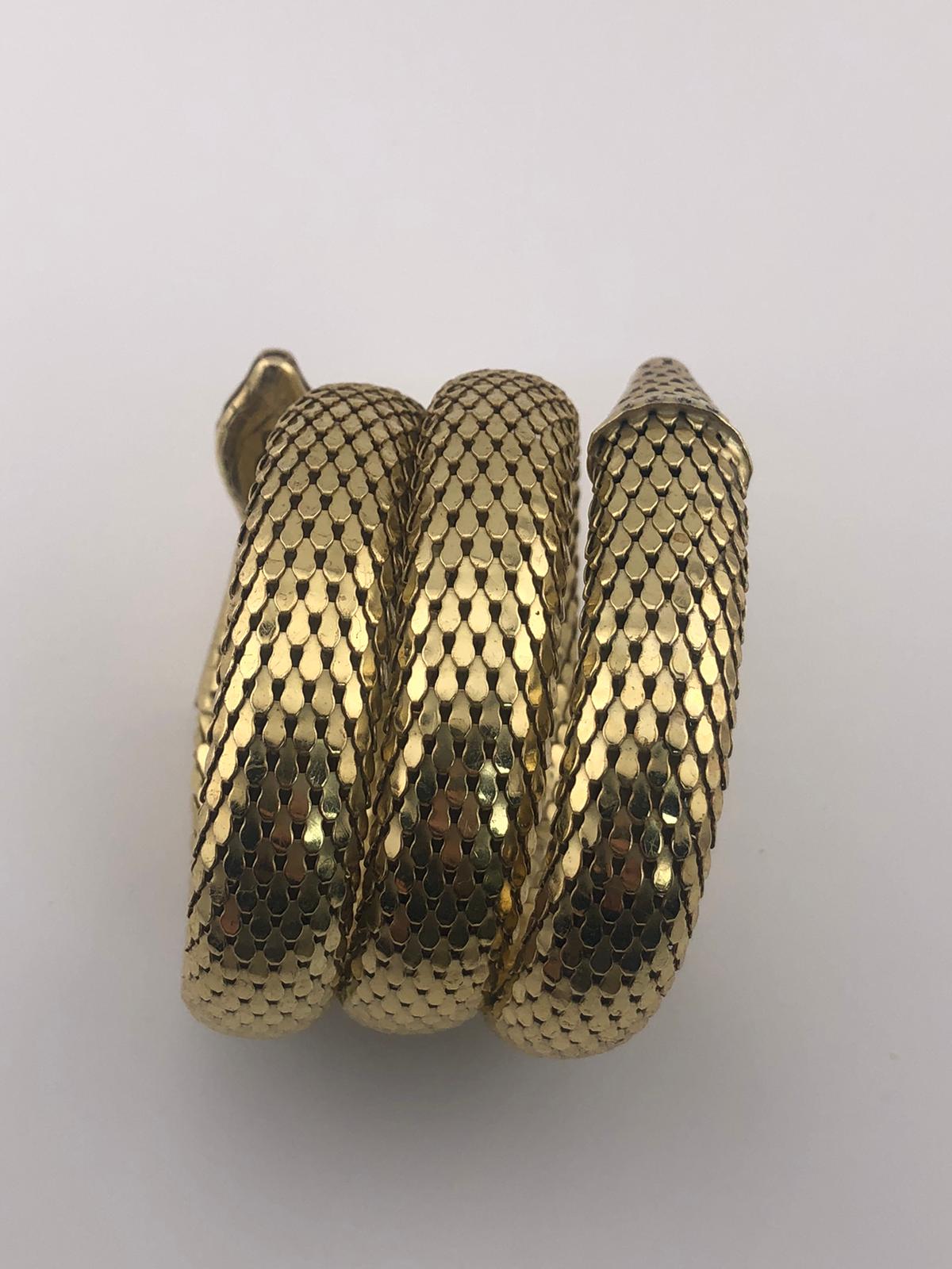 Vintage Whiting&Davis Co. Wrap Snake Bracelet