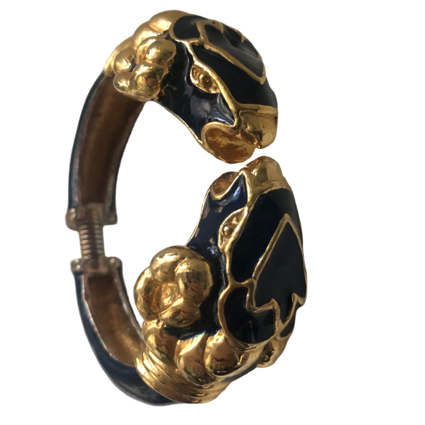 Vintage Donald Stannard bracelet double heads ram enamel