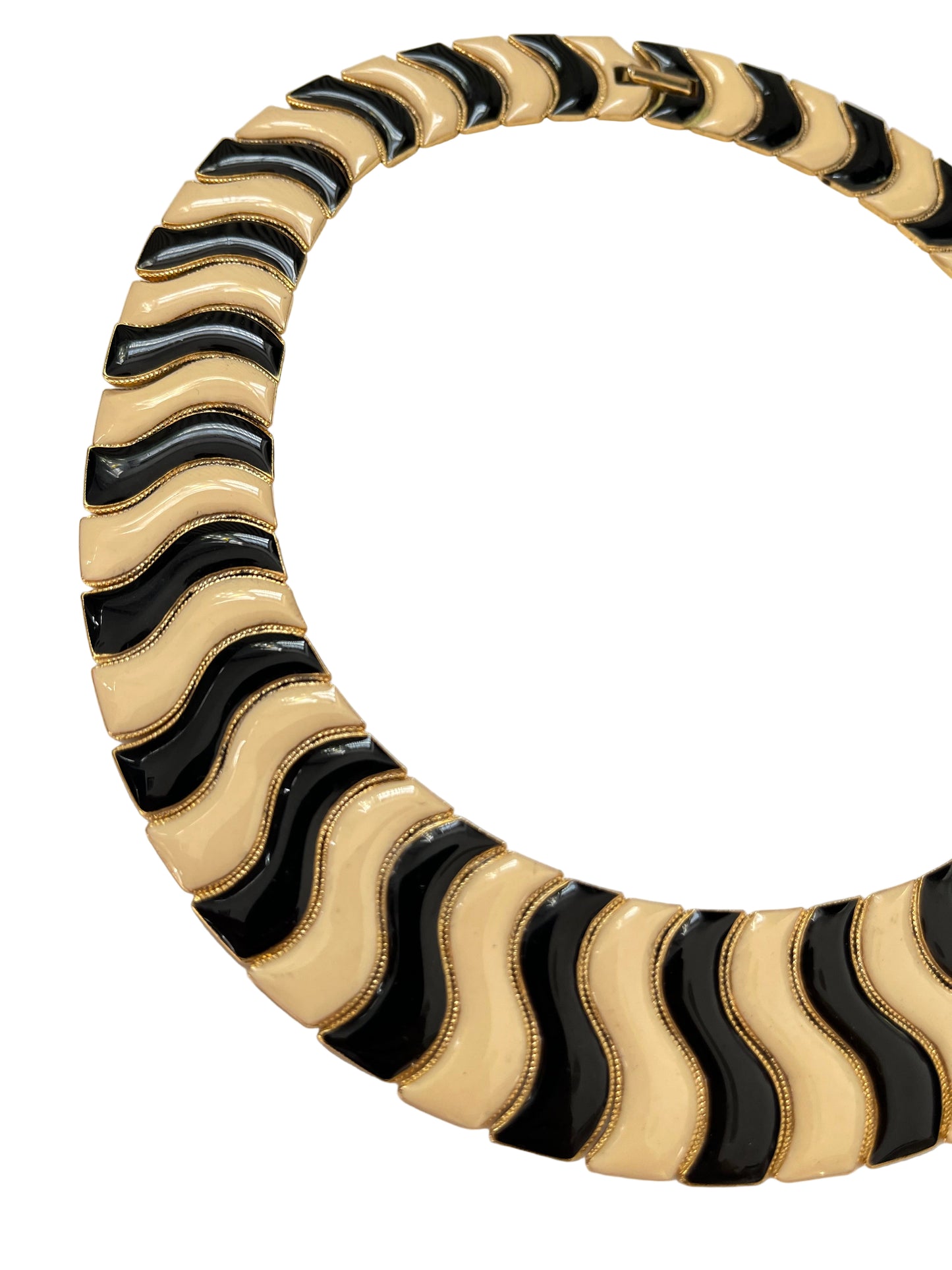 Vintage Les Bernard necklace collar enamel