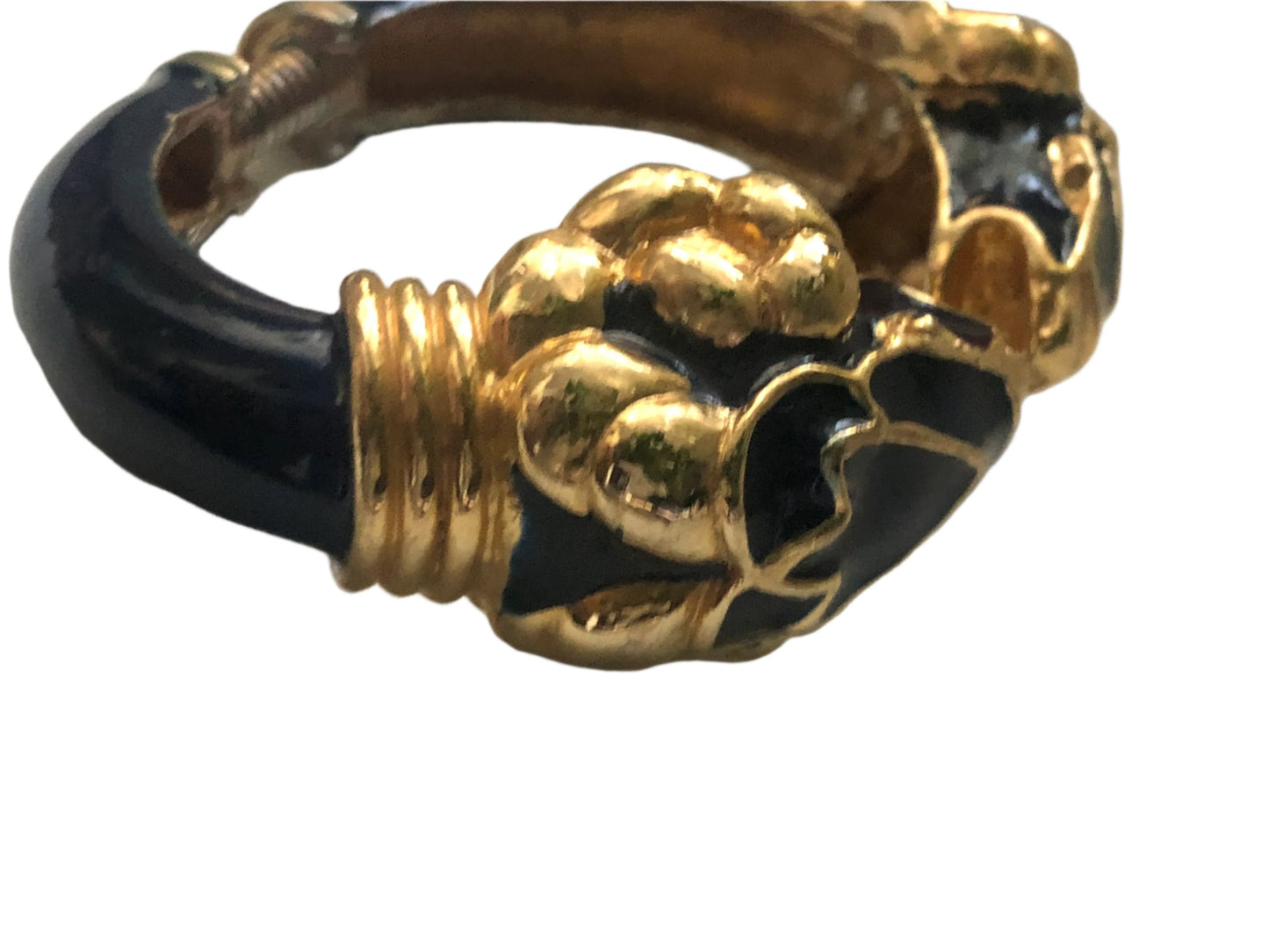 Vintage Donald Stannard bracelet double heads ram enamel