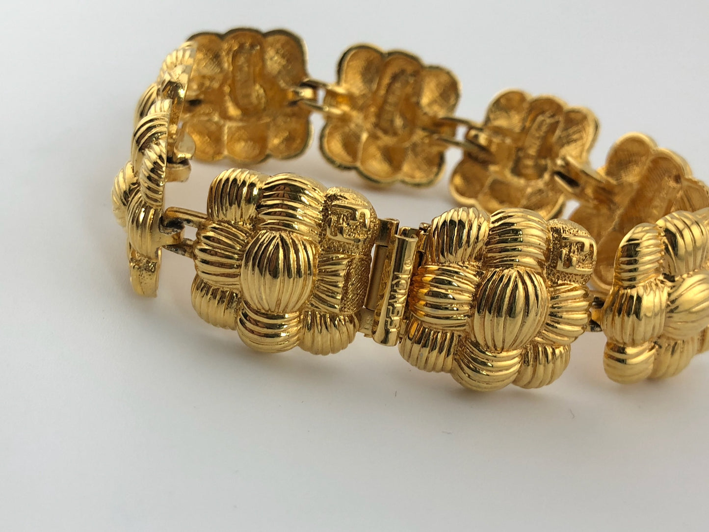 Vintage FENDI Textured Basket Weave Bracelet