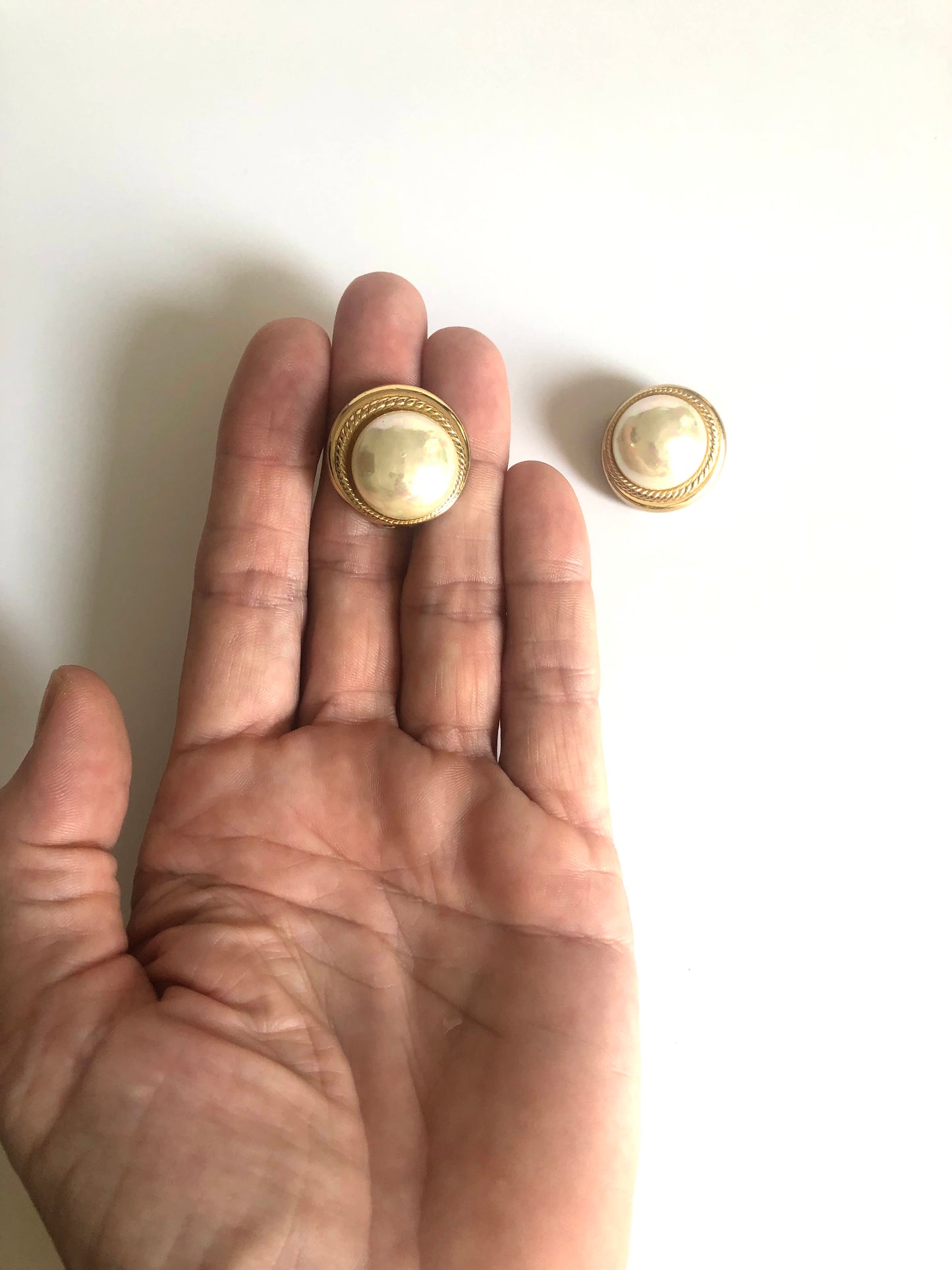Vintage Christian Dior earrings pearl cabochon