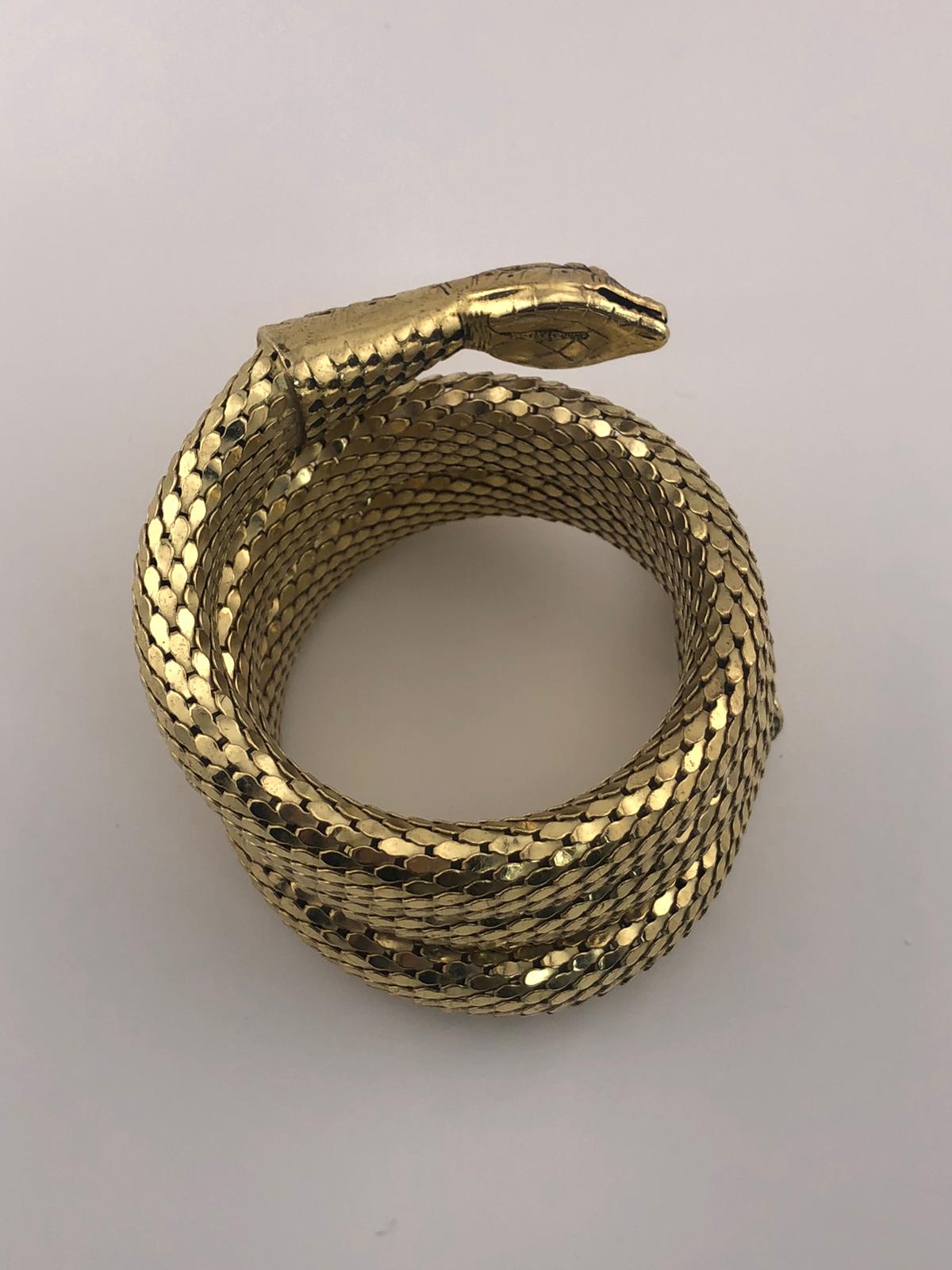 Vintage Whiting&Davis Co. Wrap Snake Bracelet