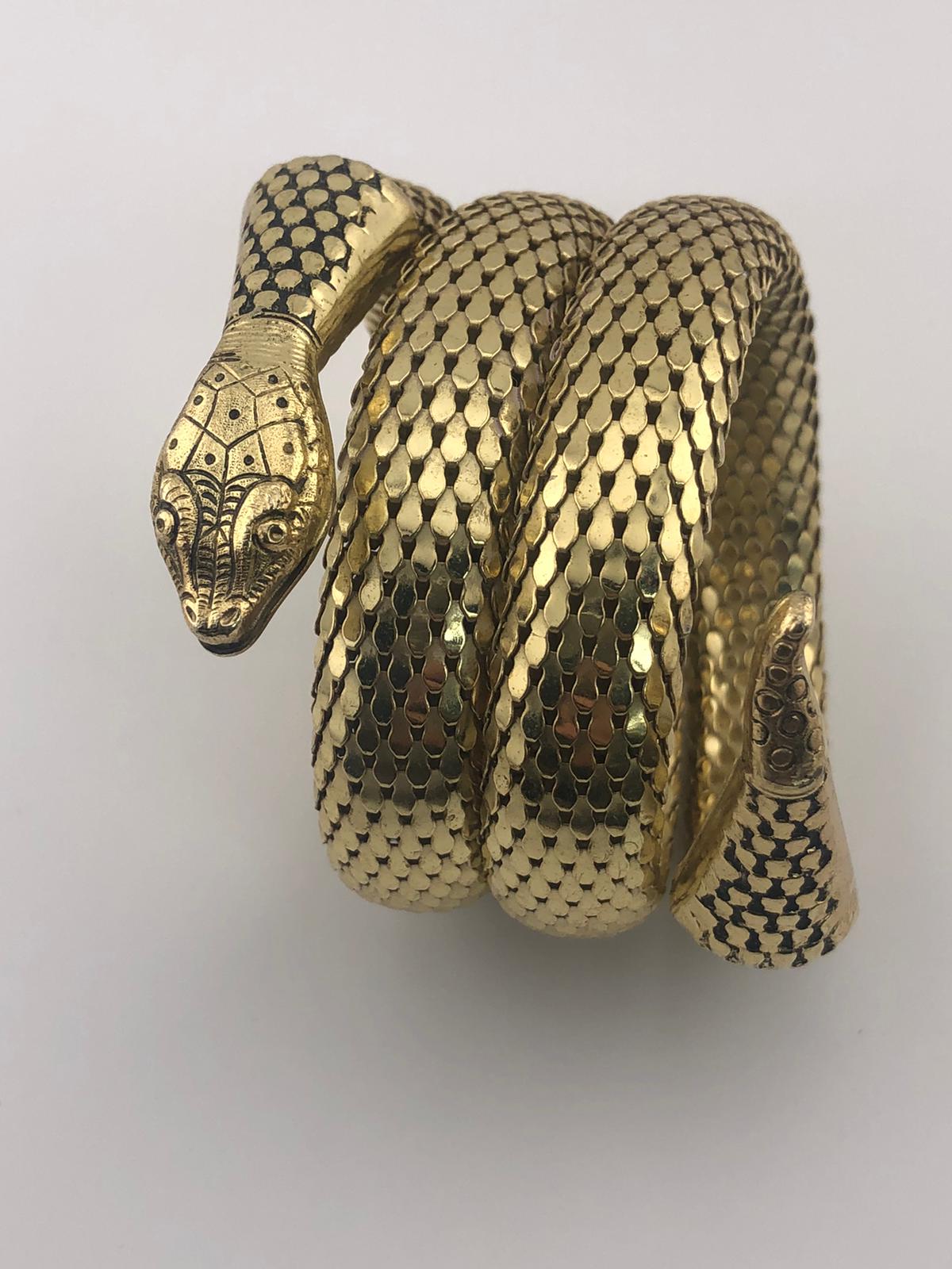 Vintage Whiting&Davis Co. Wrap Snake Bracelet