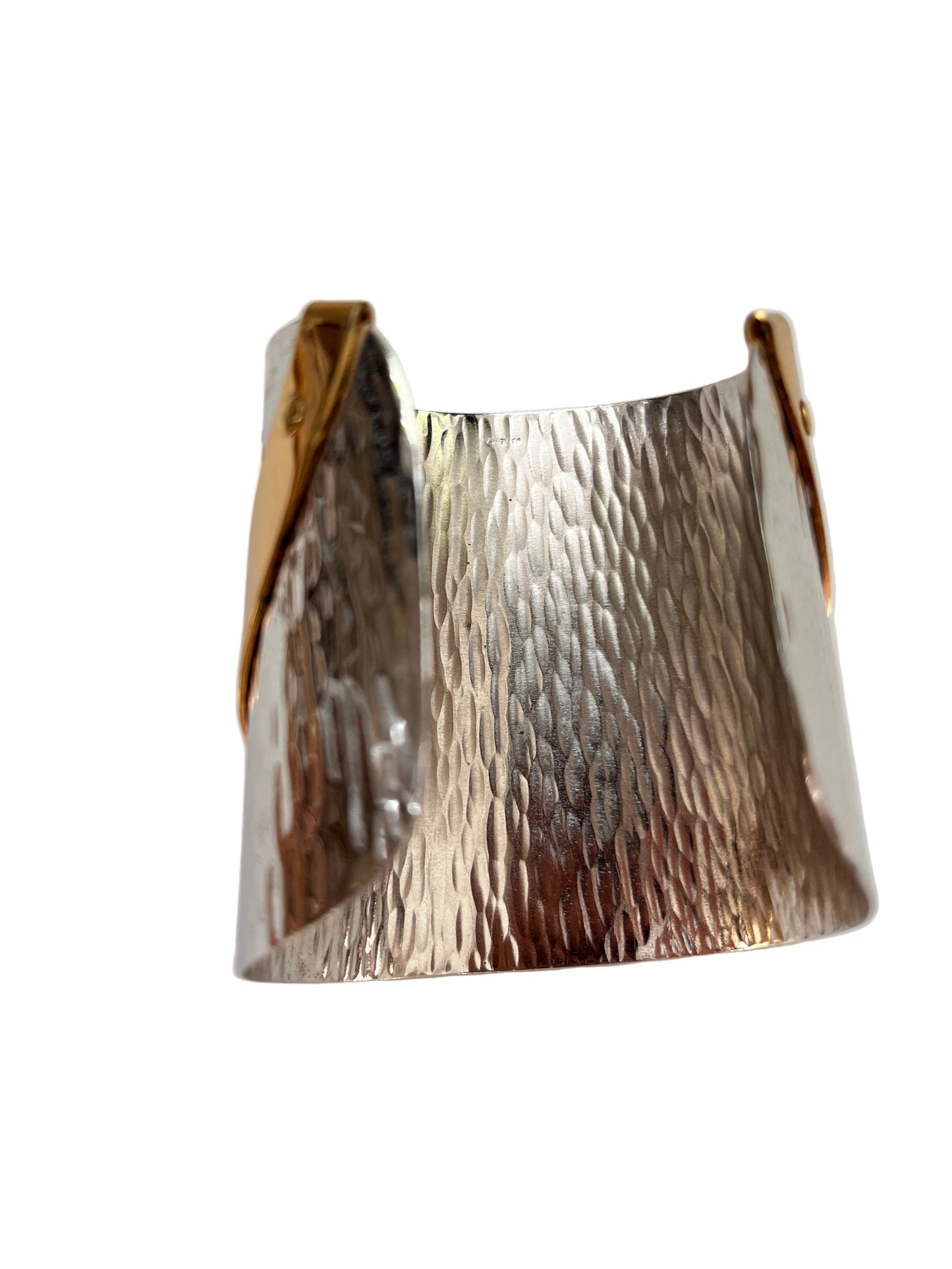 Vintage Napier wide two tone cuff bracelet