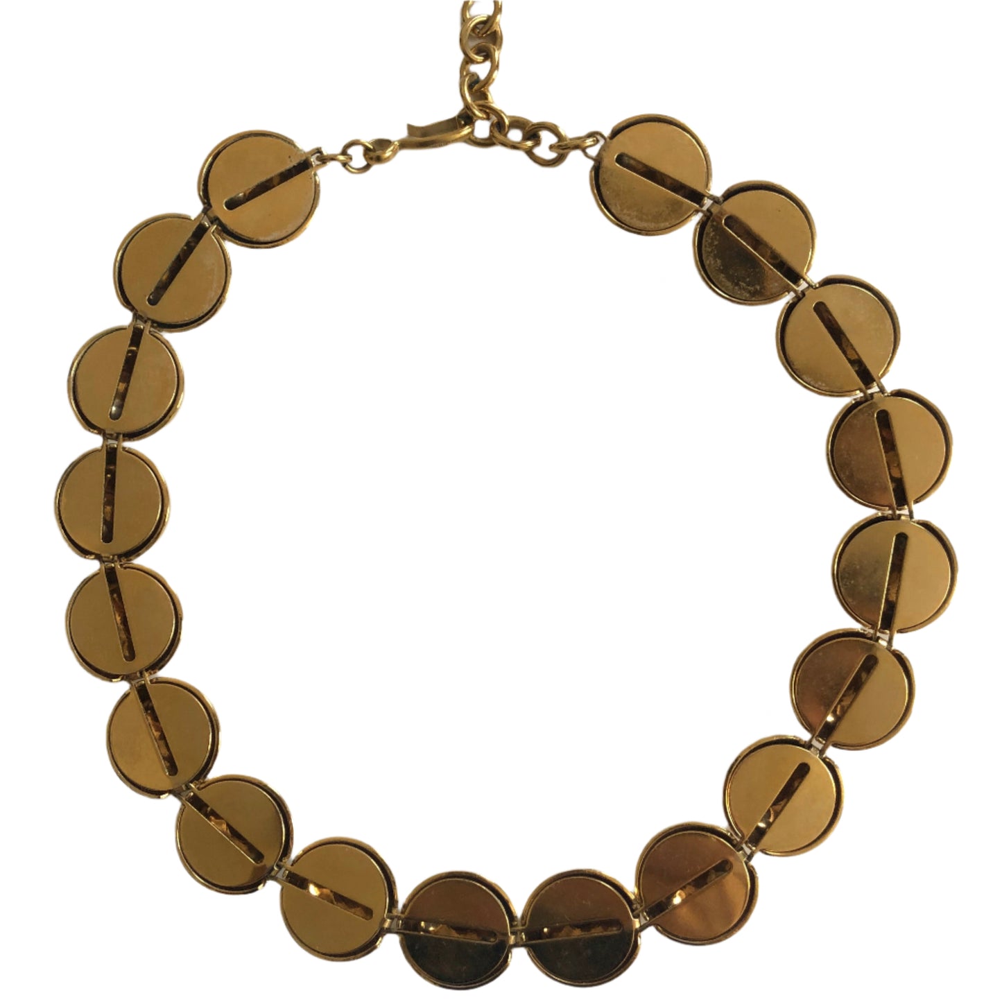 Vintage necklace Monet gold plated half ball links