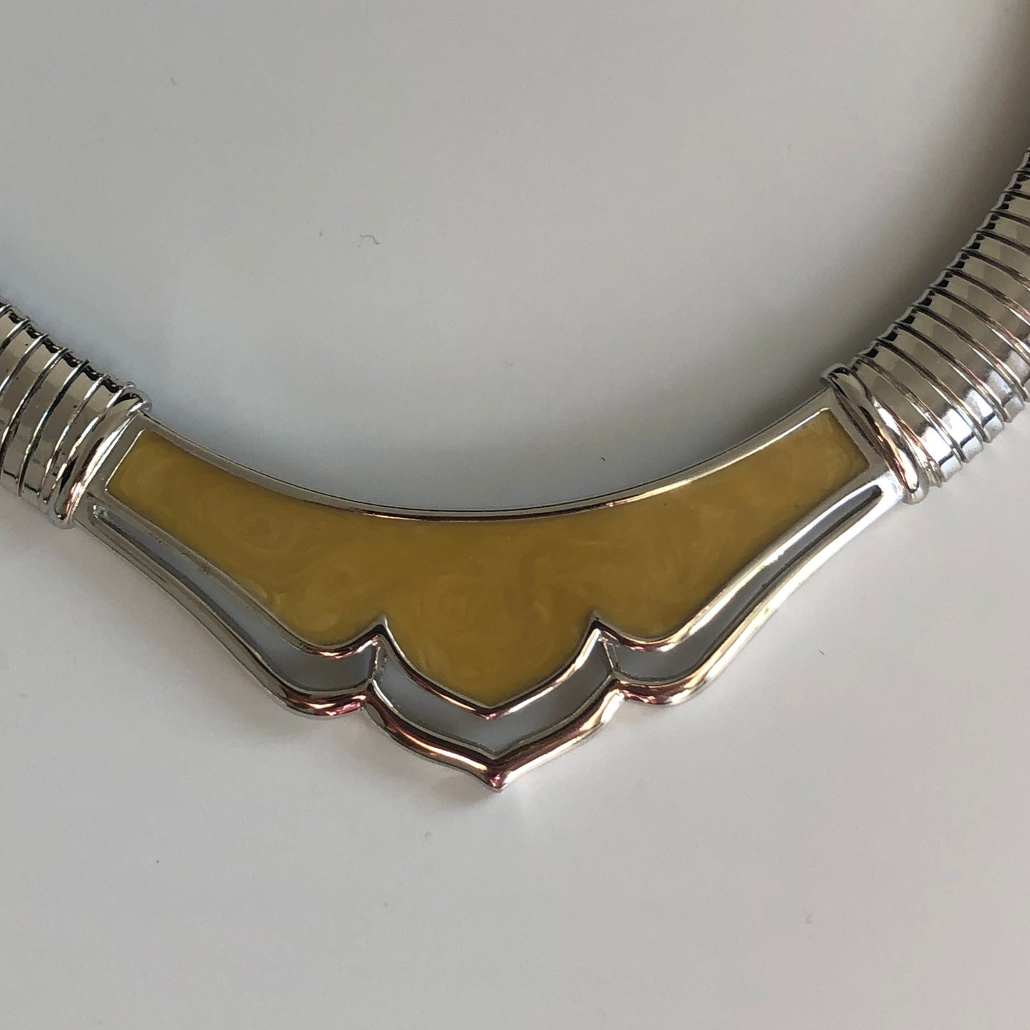 Vintage Monet necklace omega enamel part 80s