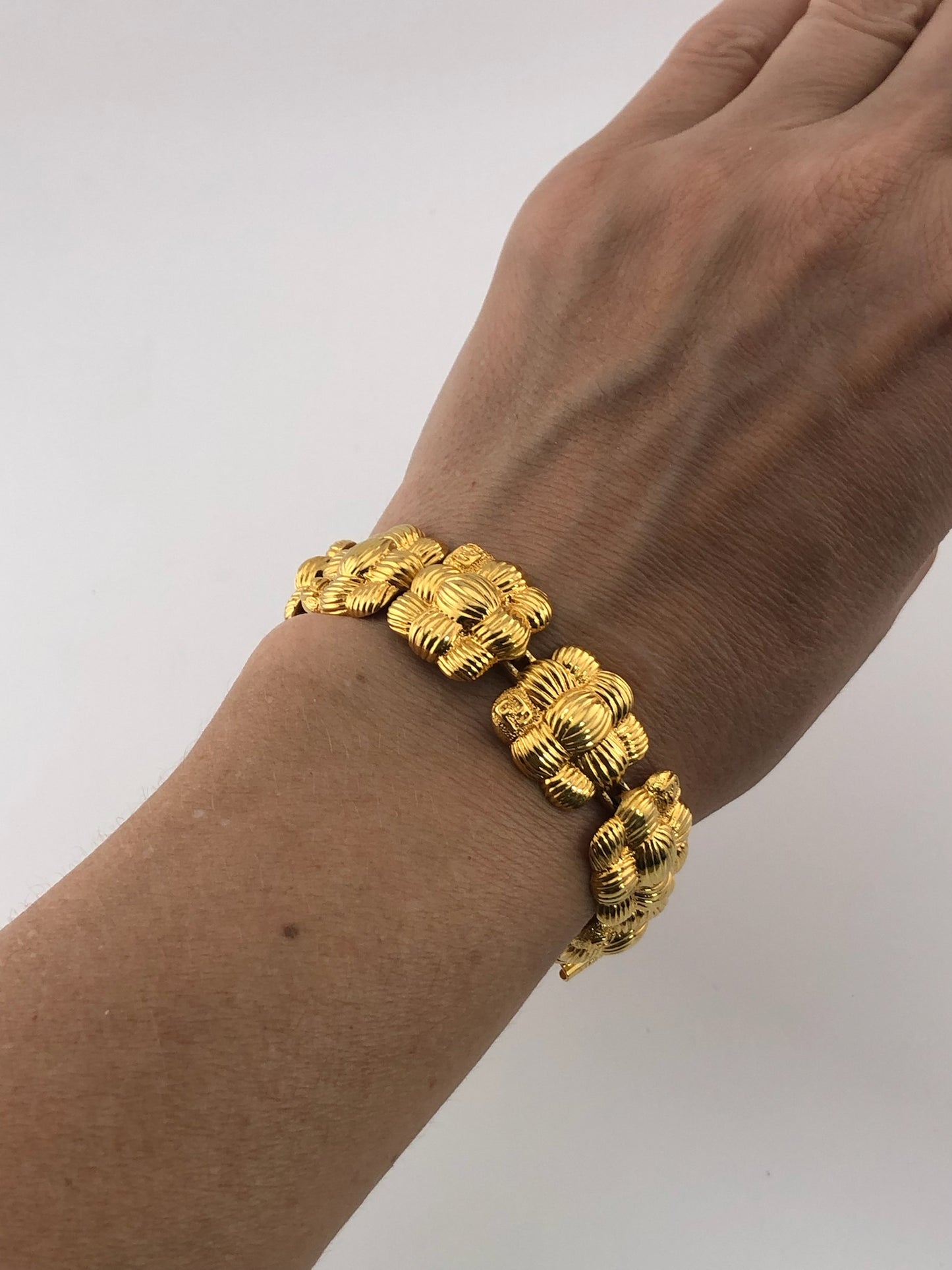 Vintage FENDI Textured Basket Weave Bracelet