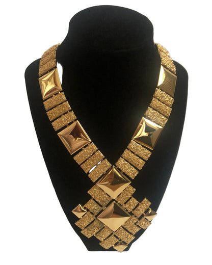 Monet geometric links necklace pas D’or collection 1972