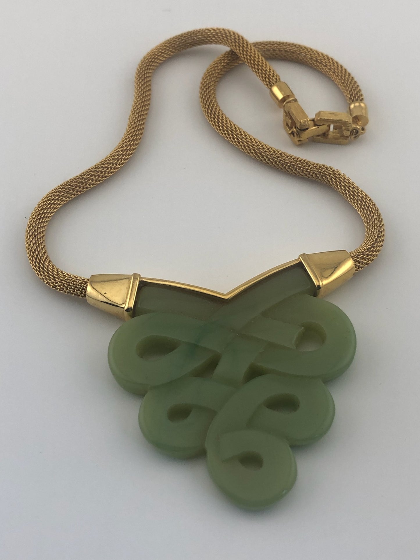 Vintage GIVENCHY Necklace green lucite