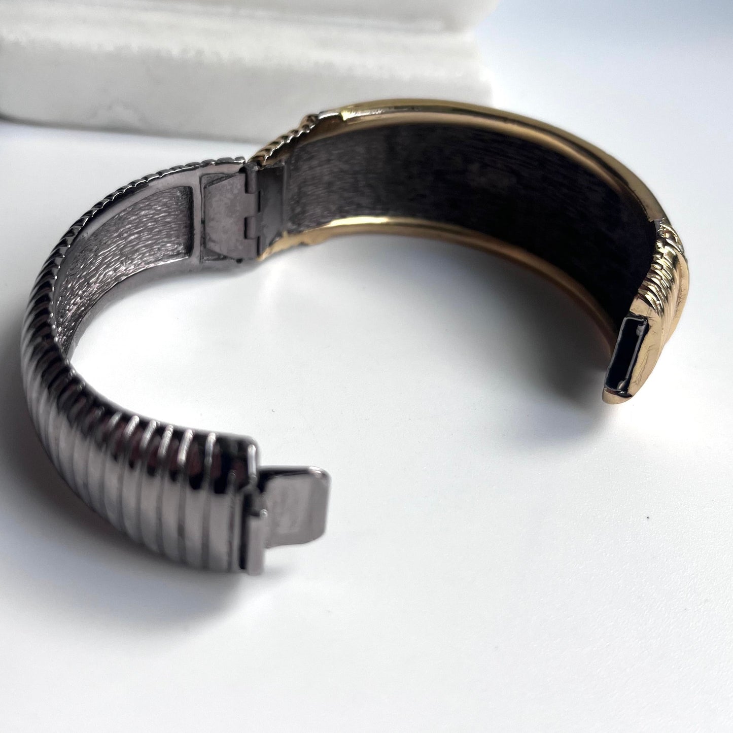 Vintage Chr. Dior bracelet two tones rhinestones