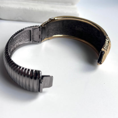 Vintage Chr. Dior bracelet two tones rhinestones