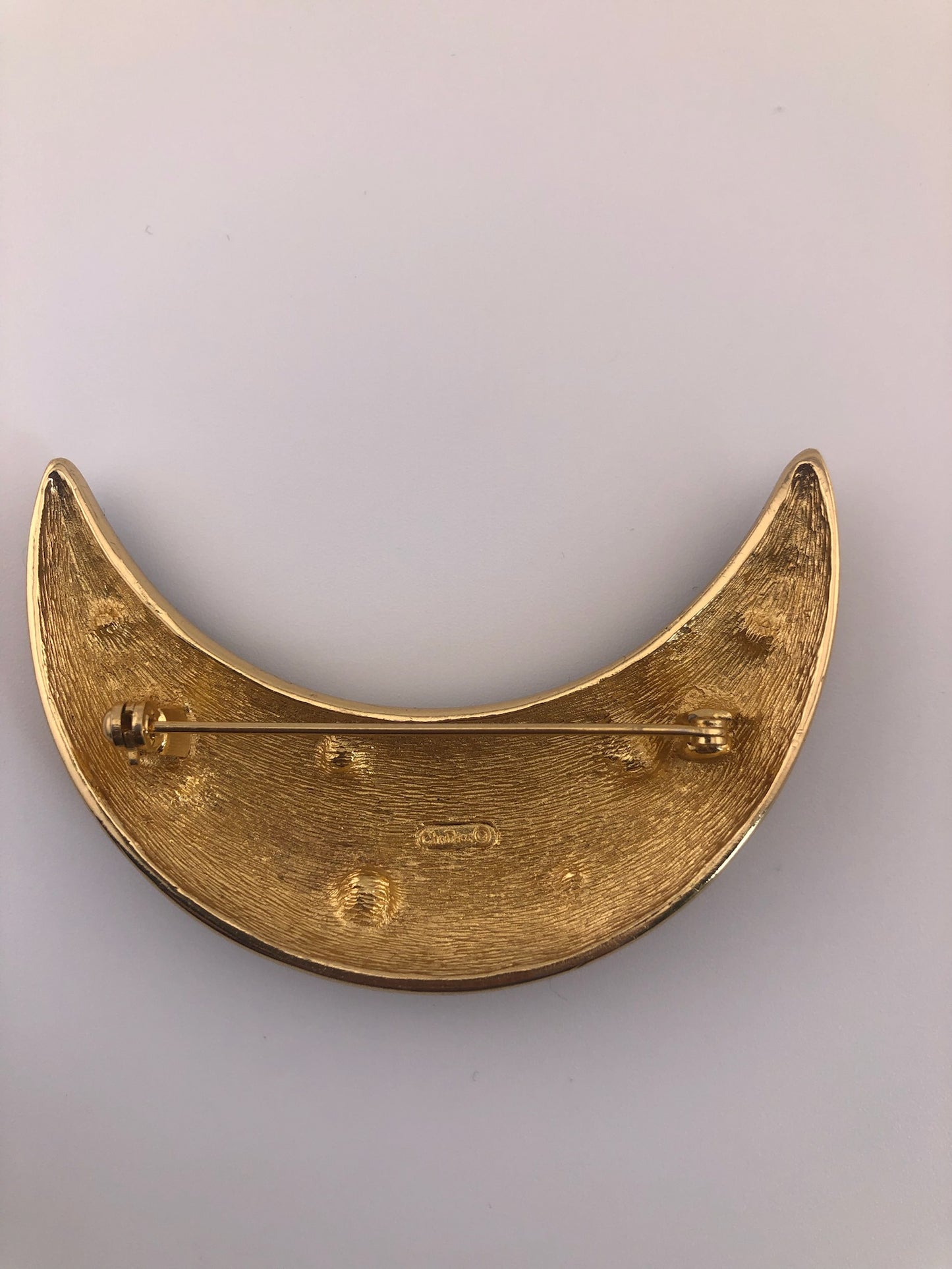 Vintage CHRISTIAN DIOR half moon/crescent Brooch