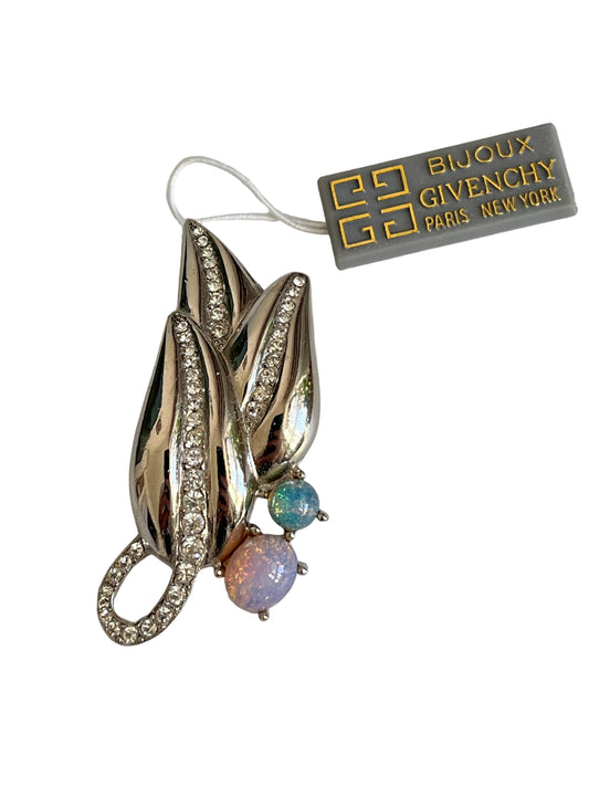Vintage GIVENCHY brooch opal cabochon